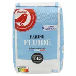 AUCHAN Farine de blé fluide T45 sans grumeaux 1kg