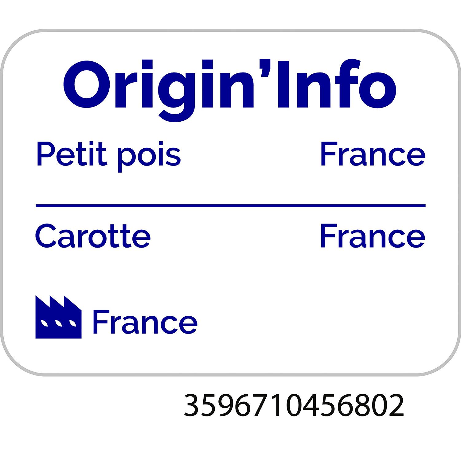Voir la diapositive 2 : AUCHAN Petits pois carottes extra-fins 3x130g