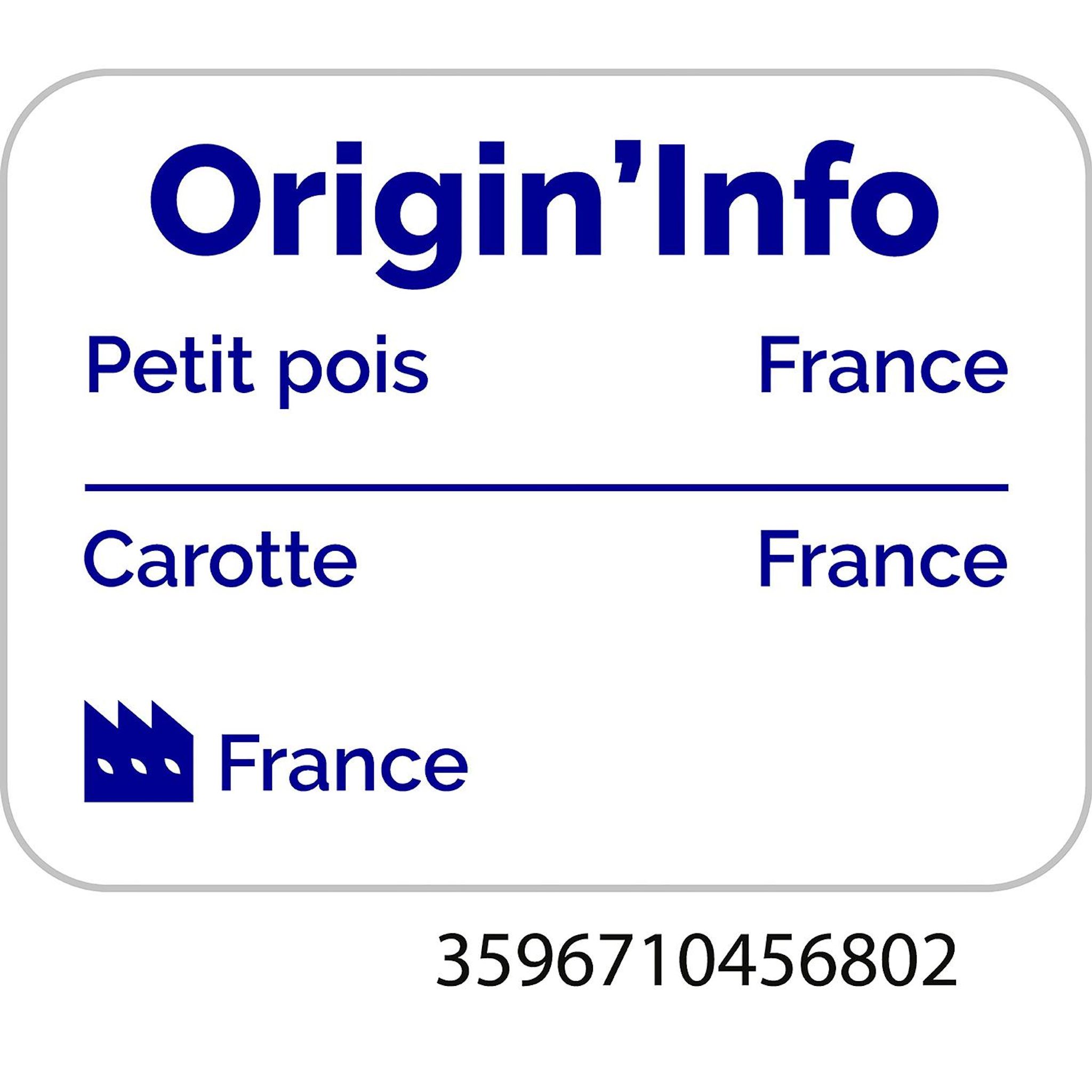 Voir la diapositive 2 : AUCHAN Petits pois carottes extra-fins 3x130g