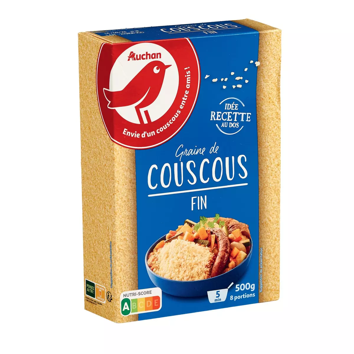 AUCHAN Couscous fin 8 portions 500g