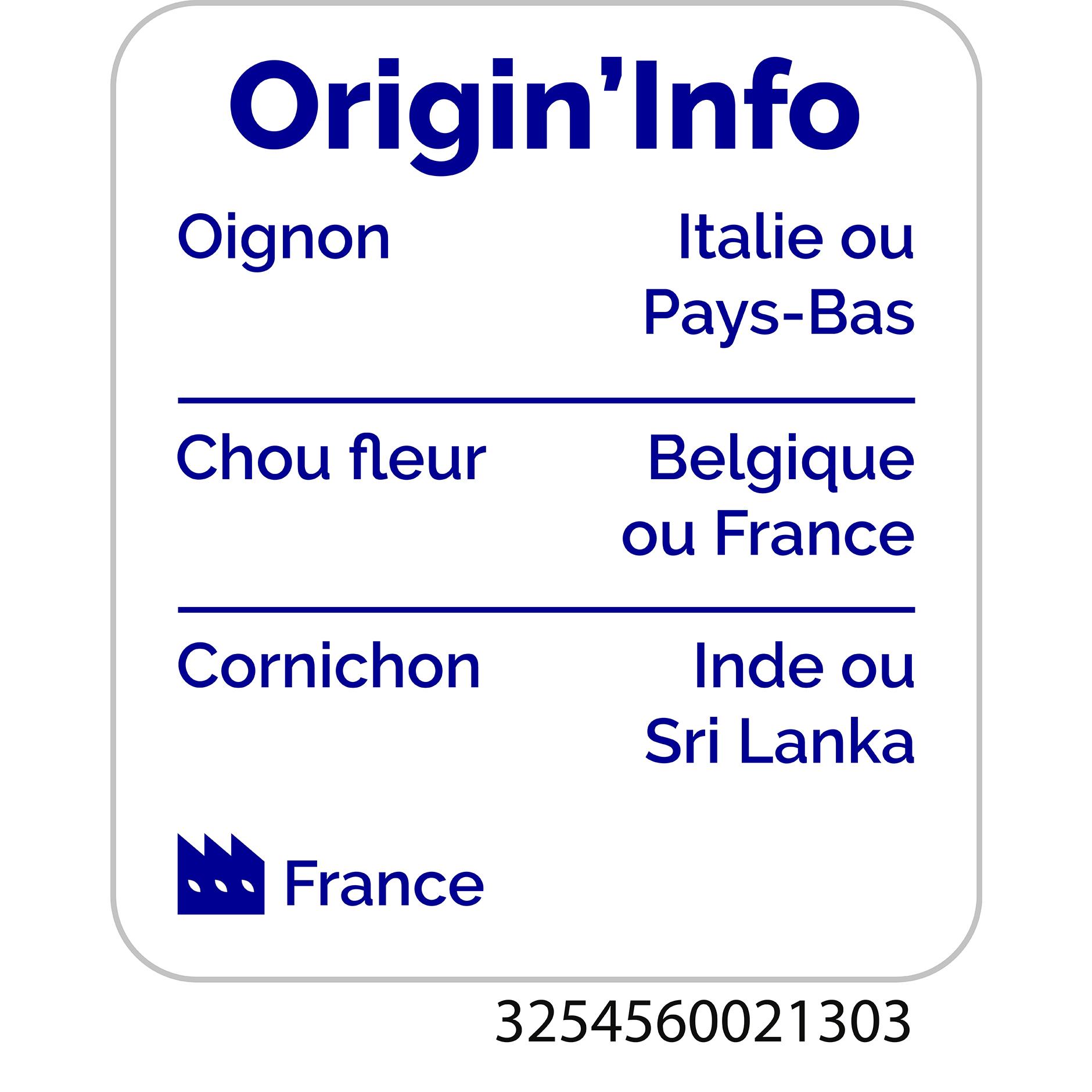 Voir la diapositive 2 : AUCHAN Pickles de fruits et légumes au vinaigre en bocal 240g