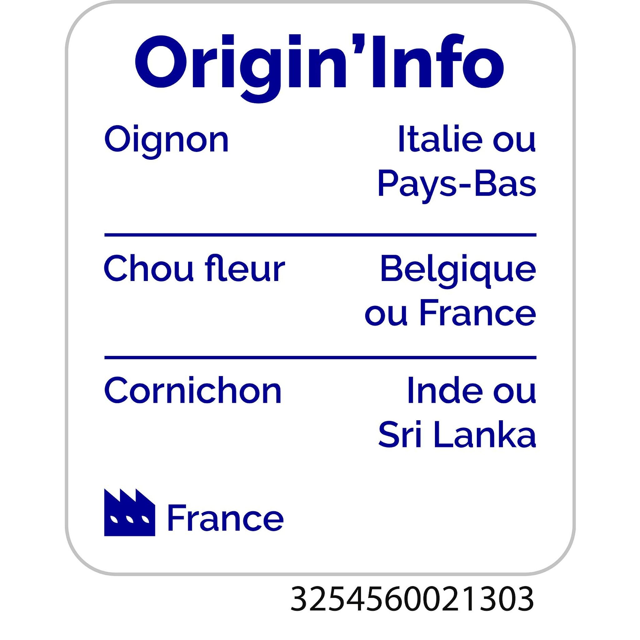 Voir la diapositive 3 : AUCHAN Pickles de fruits et légumes au vinaigre en bocal 240g