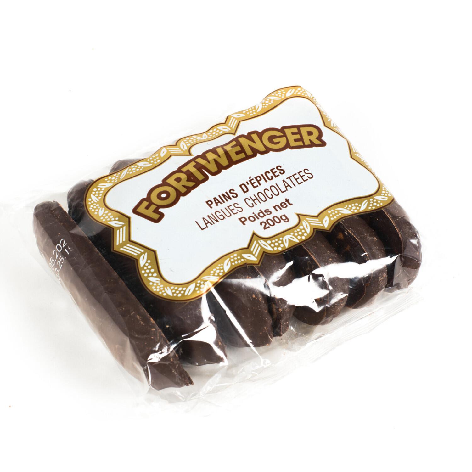 FORTWENGER Pains d'épices langues chocolatées 200g