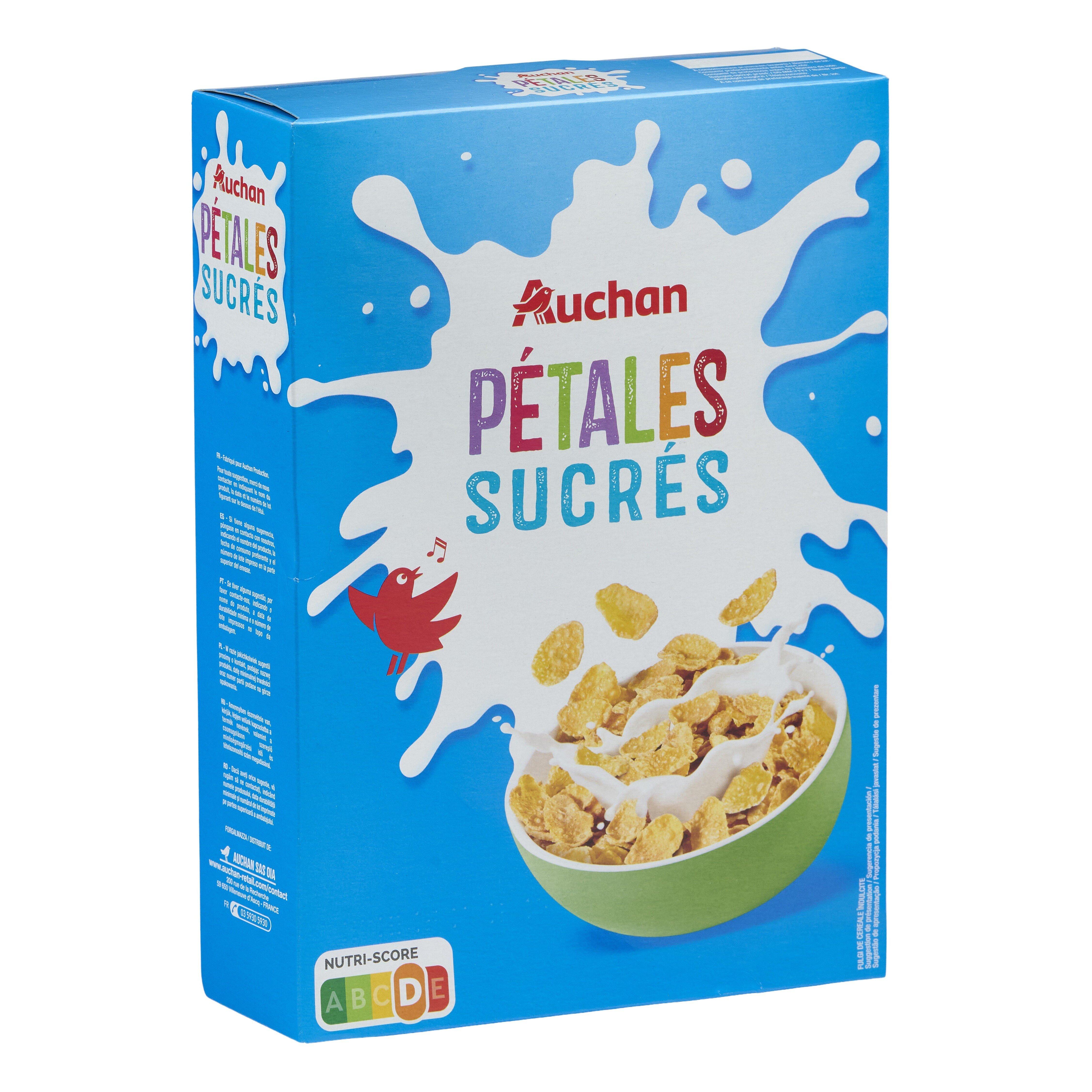 Voir la diapositive 2 : AUCHAN Sugar flakes céréales nature au sucre 375g
