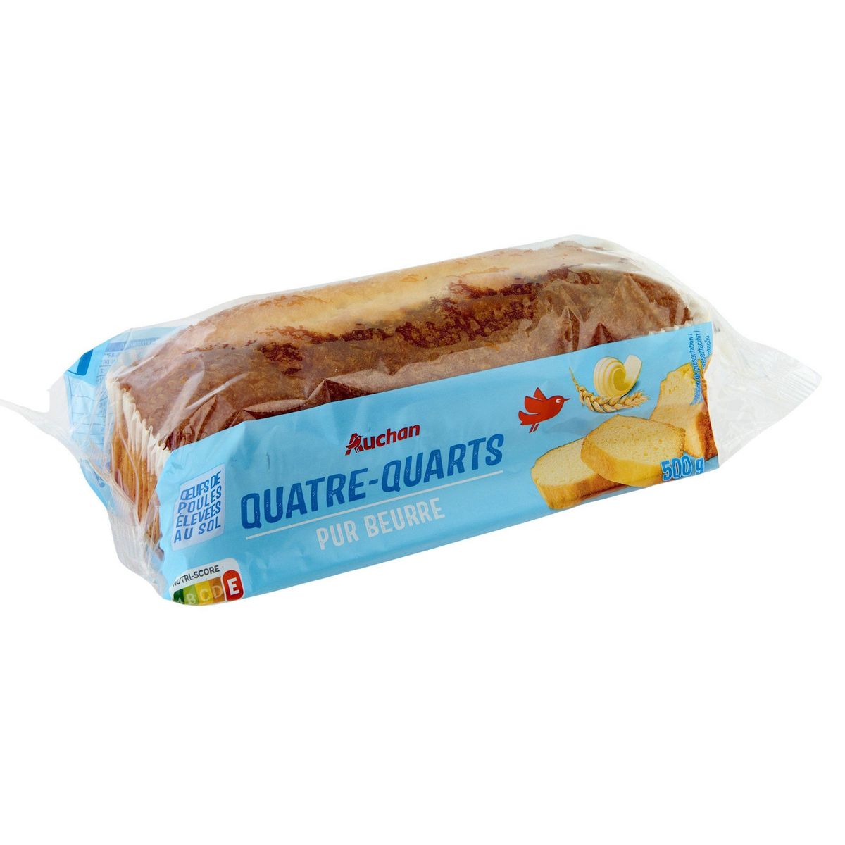 AUCHAN Quatre-quart pur beurre 500g