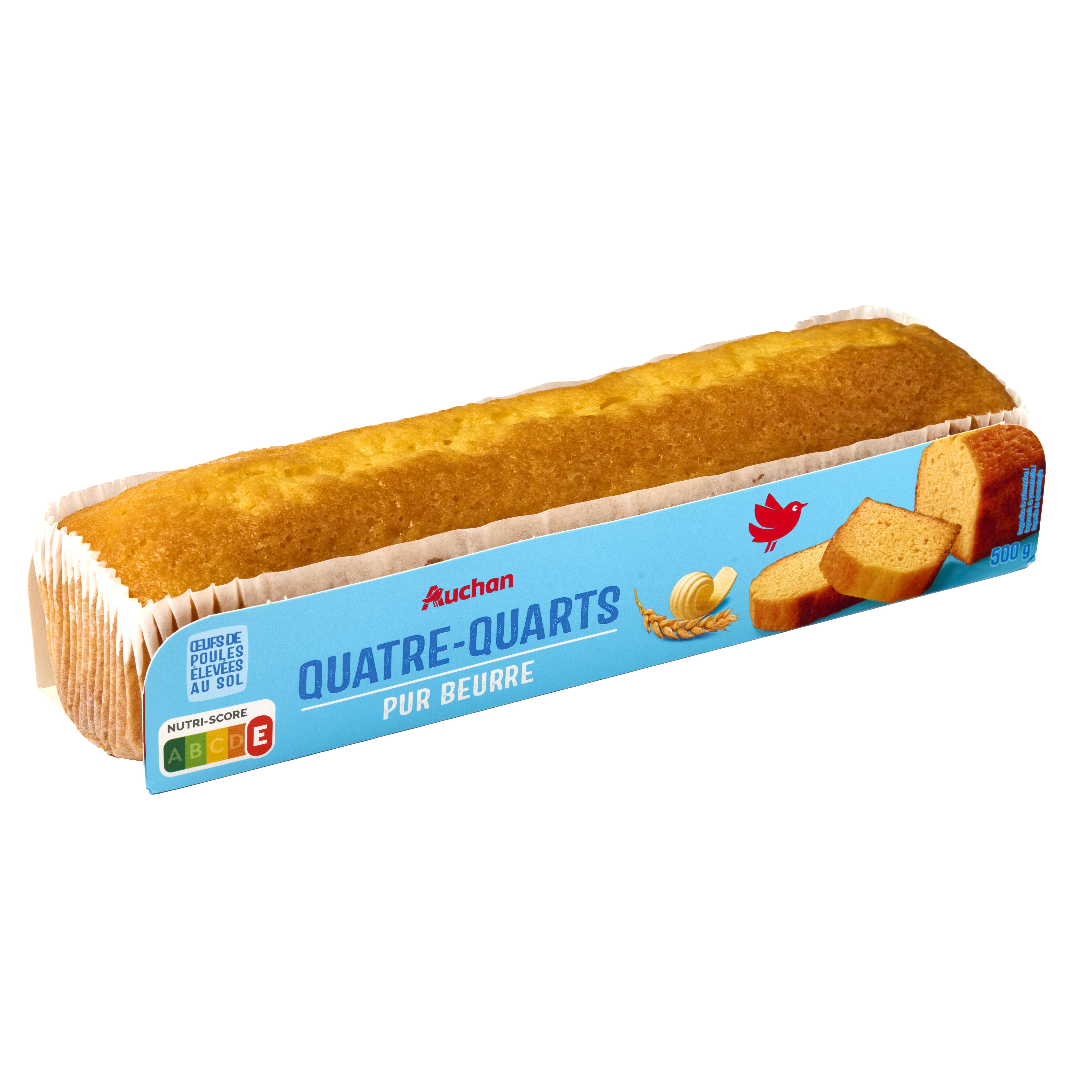 Voir la diapositive 3 : AUCHAN Quatre-quart pur beurre 500g