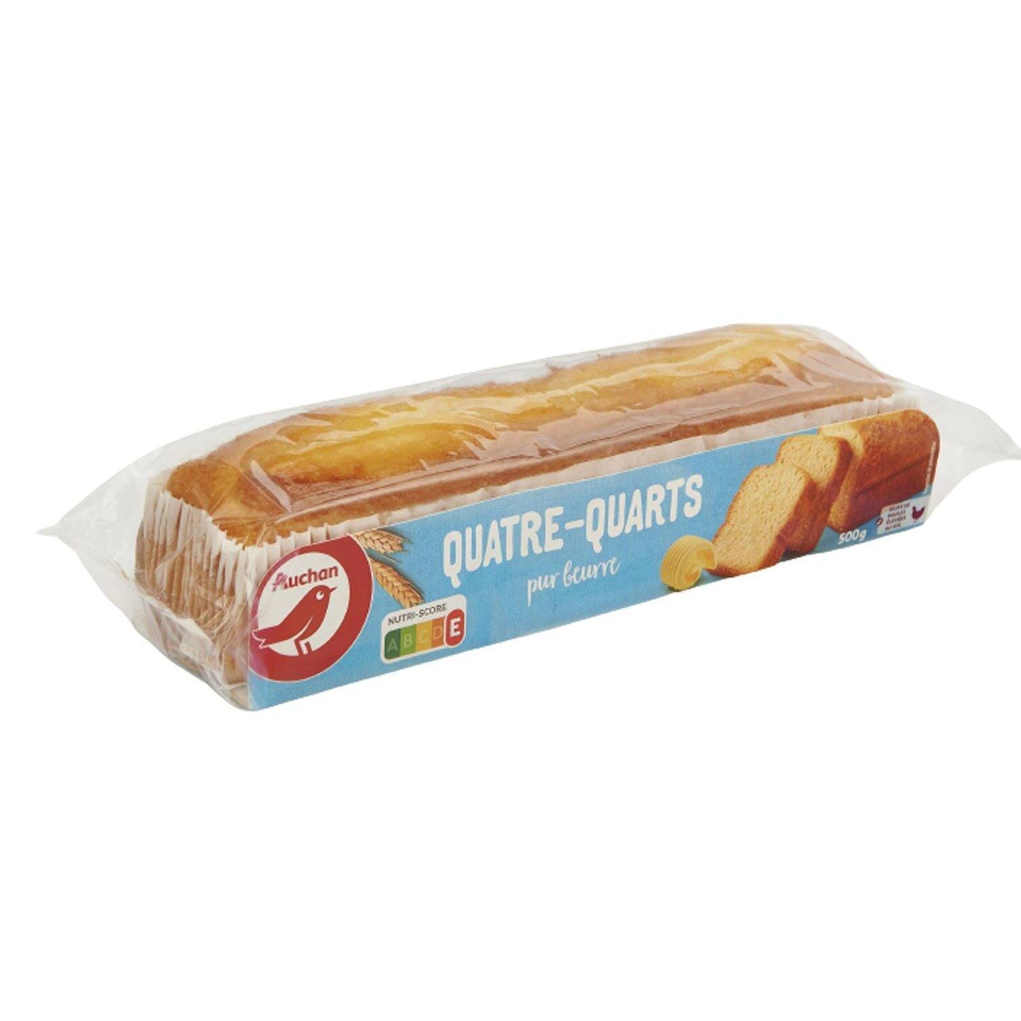 Voir la diapositive 3 : AUCHAN Quatre-quart pur beurre 500g