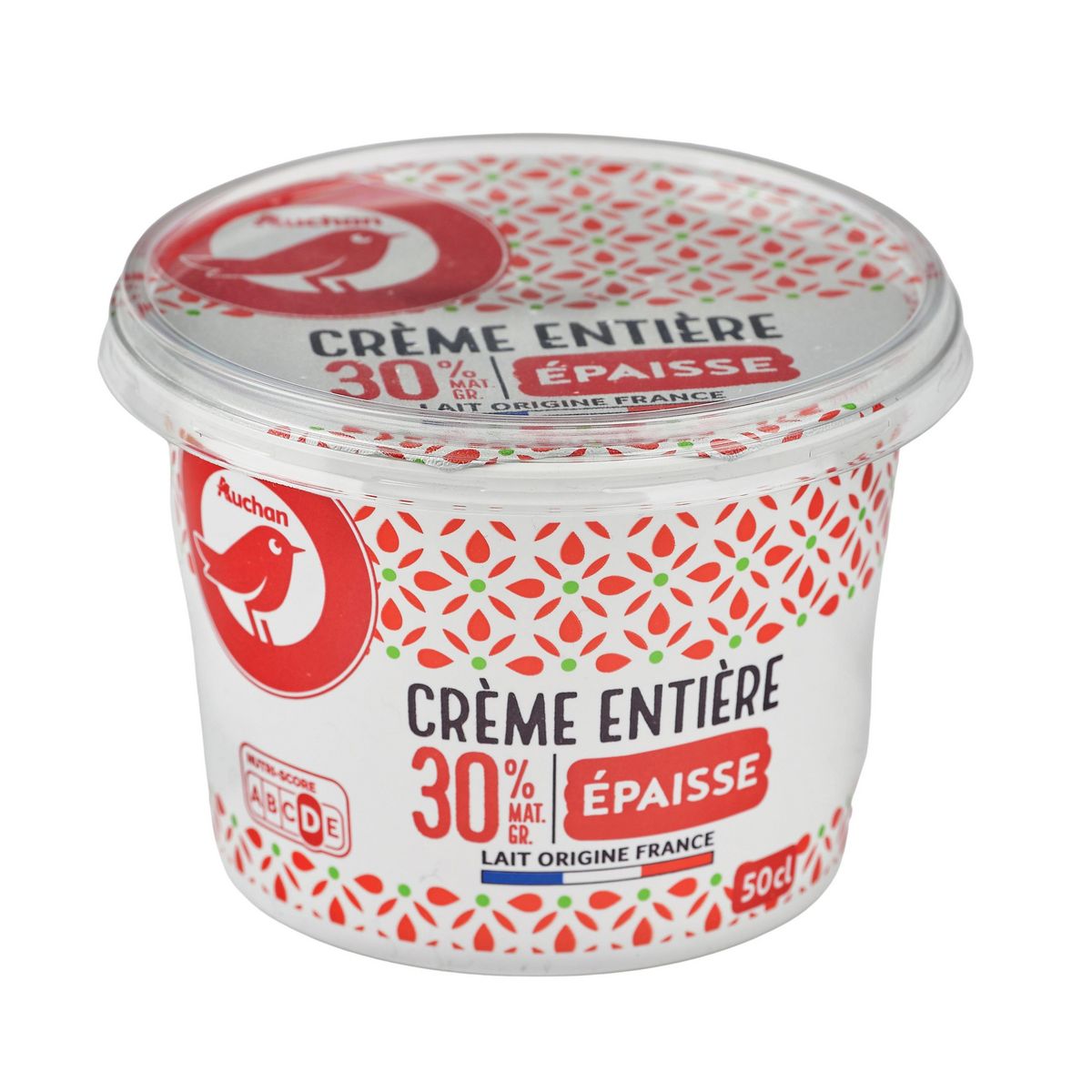 AUCHAN Crème fraîche épaisse entière 30%MG 50cl