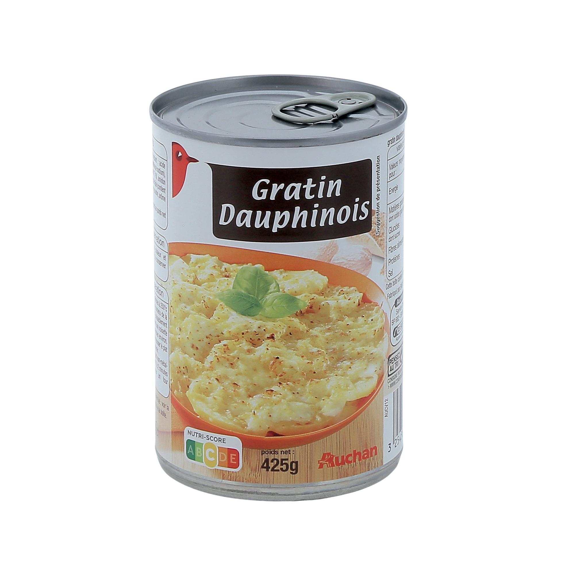 Voir la diapositive 2 : AUCHAN Gratin dauphinois 1 personne 420g