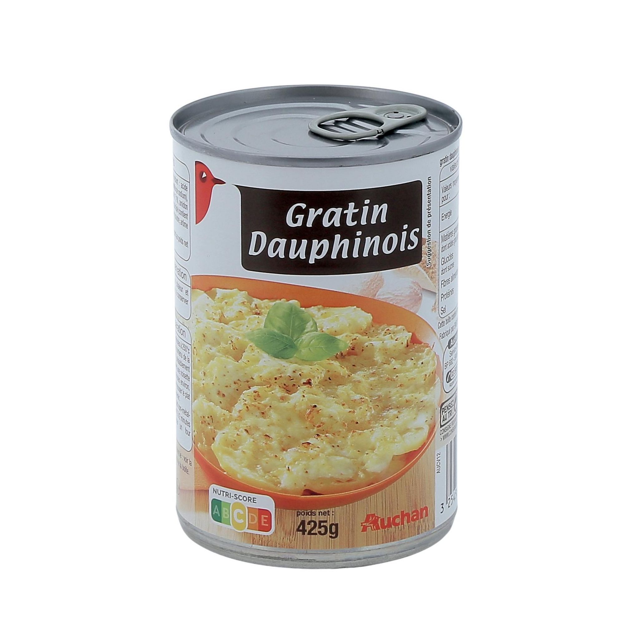 Voir la diapositive 2 : AUCHAN Gratin dauphinois 1 personne 420g