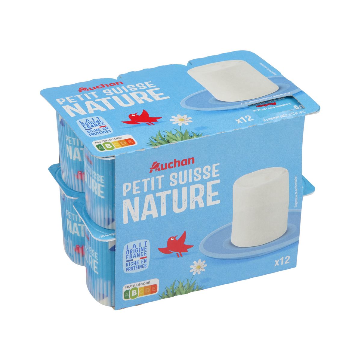 AUCHAN Petit-suisse 9.2% MG 12x60g