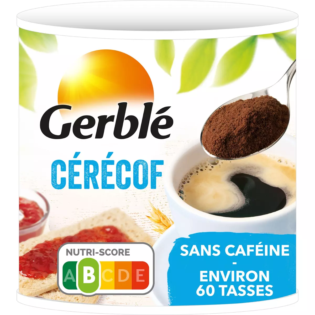GERBLE Cérécof naturellement sans caféine environs 60 tasses 125g