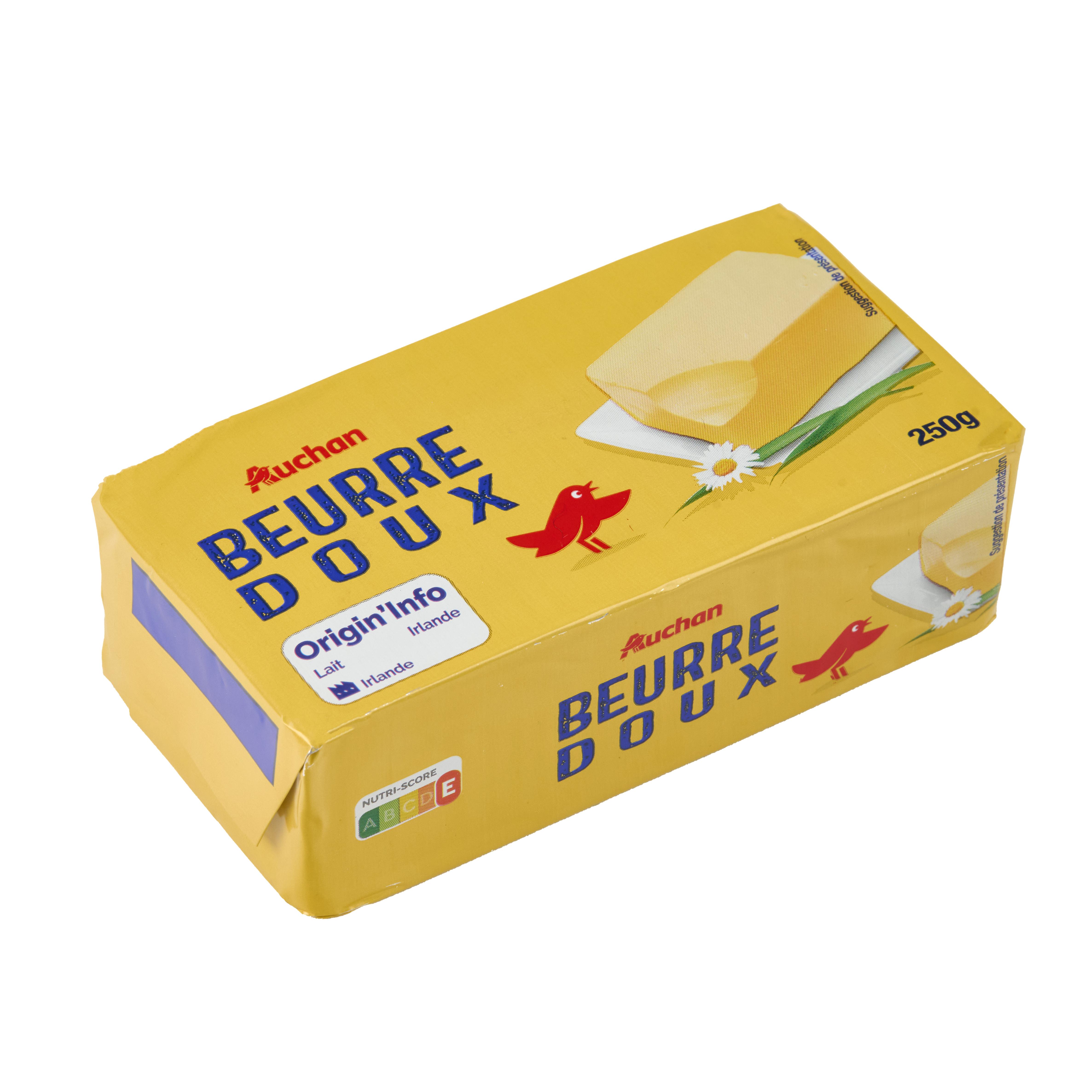 Voir la diapositive 3 : AUCHAN Beurre doux 82.5%MG 250g