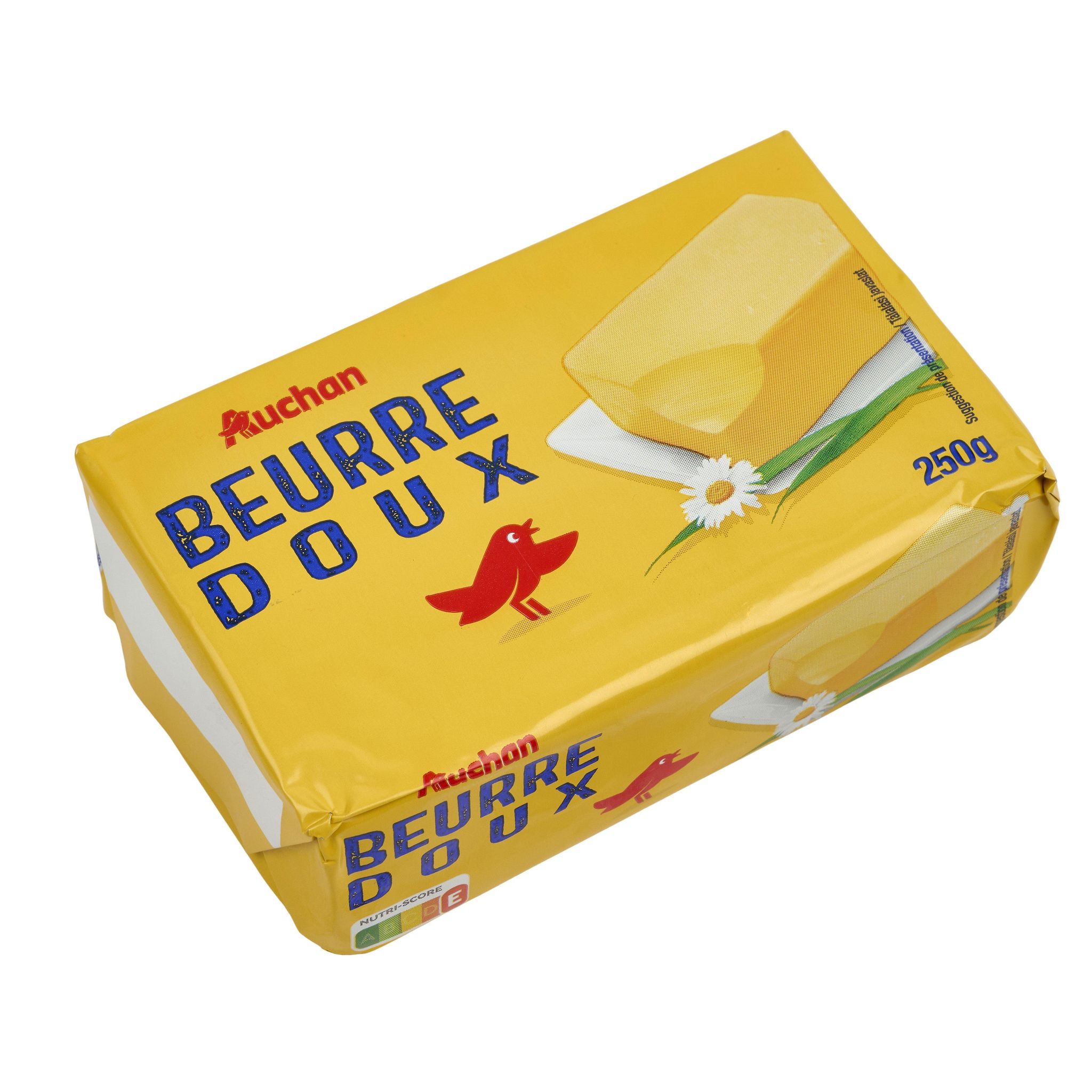 Voir la diapositive 3 : AUCHAN Beurre doux 82.5%MG 250g