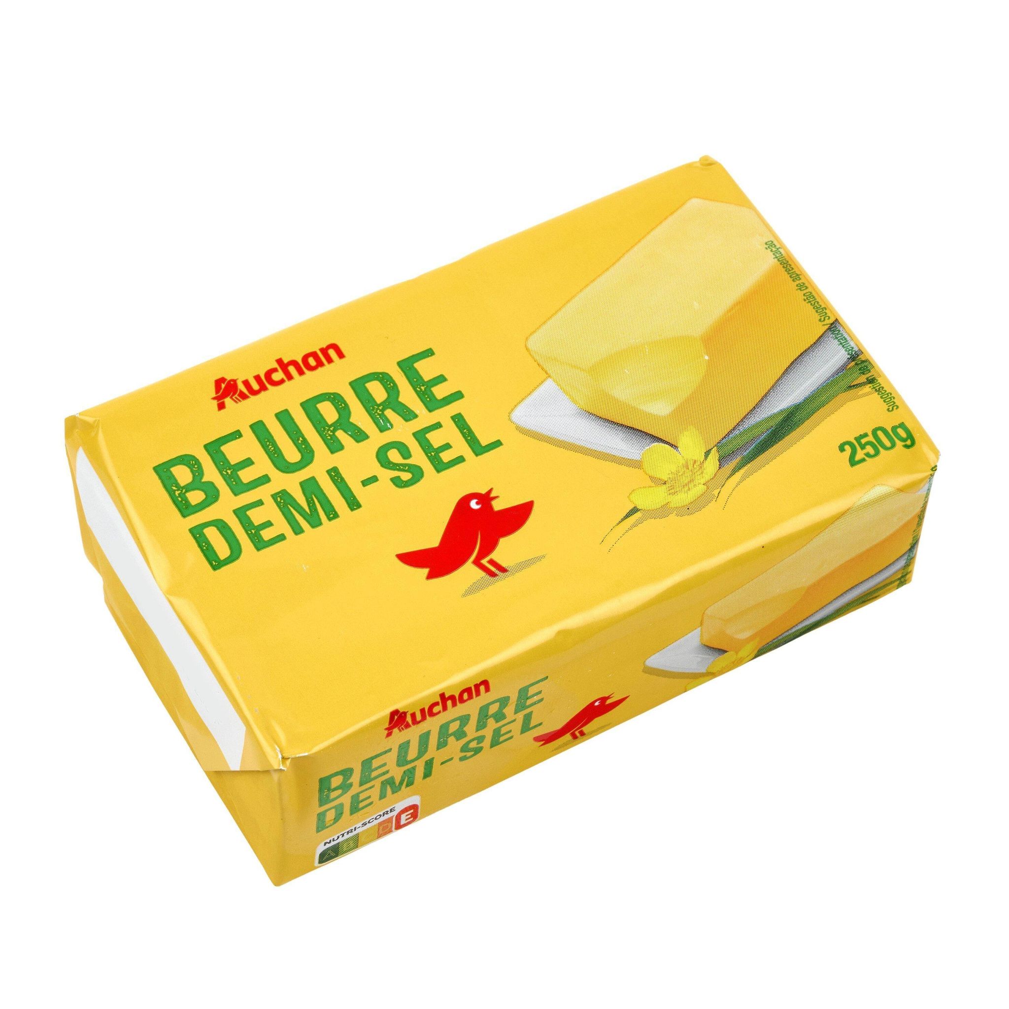 Voir la diapositive 3 : AUCHAN Beurre demi-sel 250g