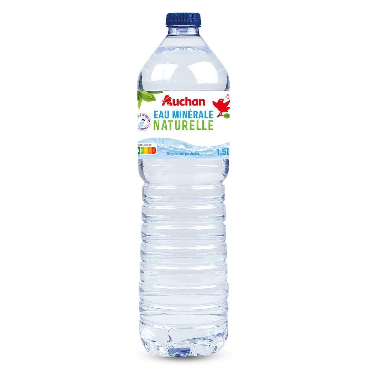 AUCHAN Eau minérale naturelle sources variables 1,5l
