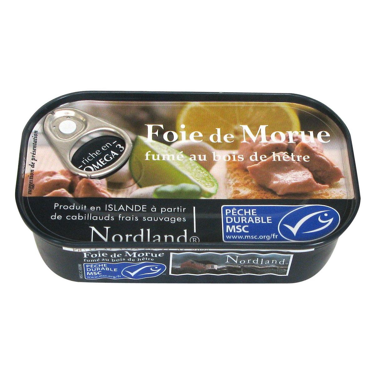 NORDLAND Foie de morue fumé 121g