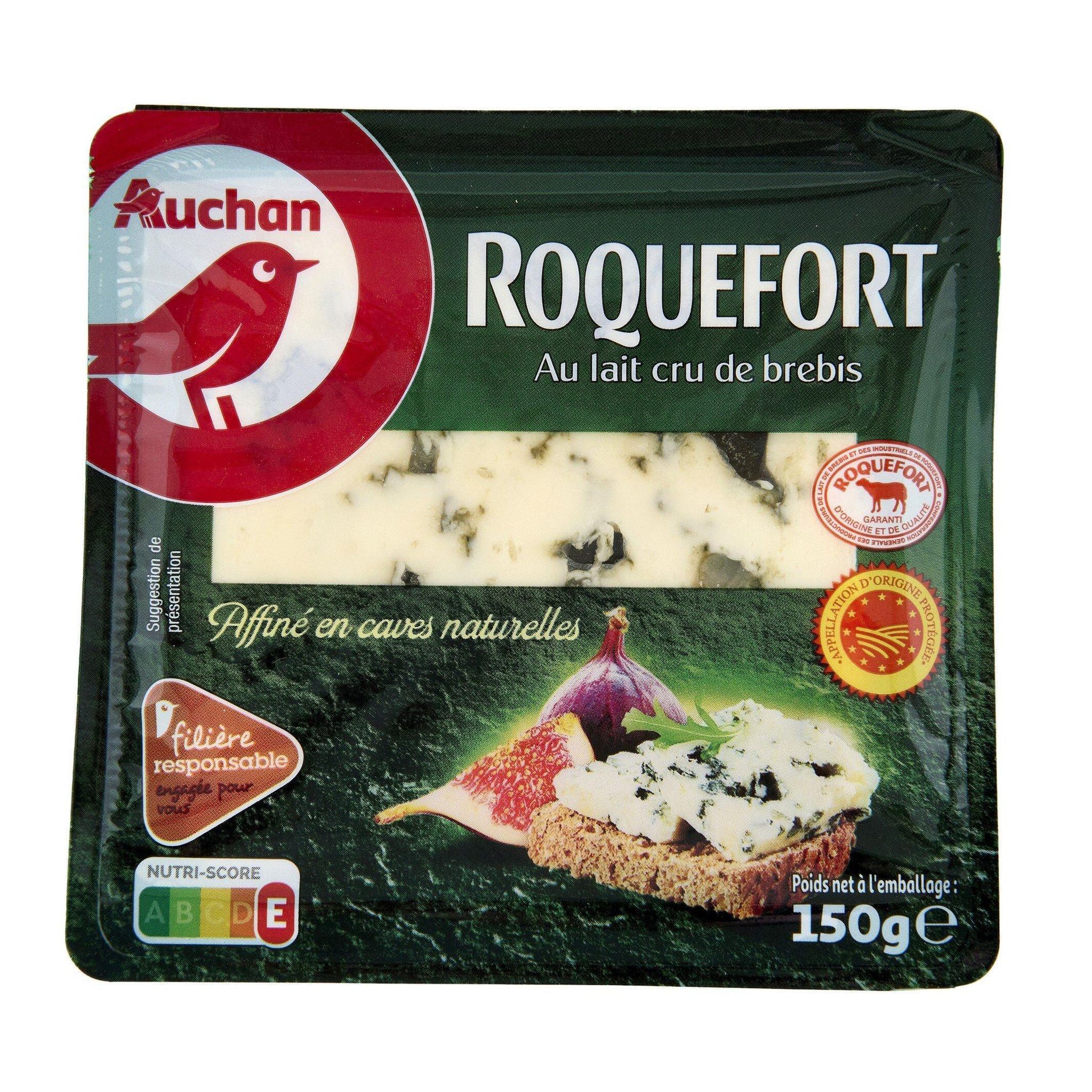Voir la diapositive 2 : AUCHAN CULTIVONS LE BON Roquefort AOP 150g