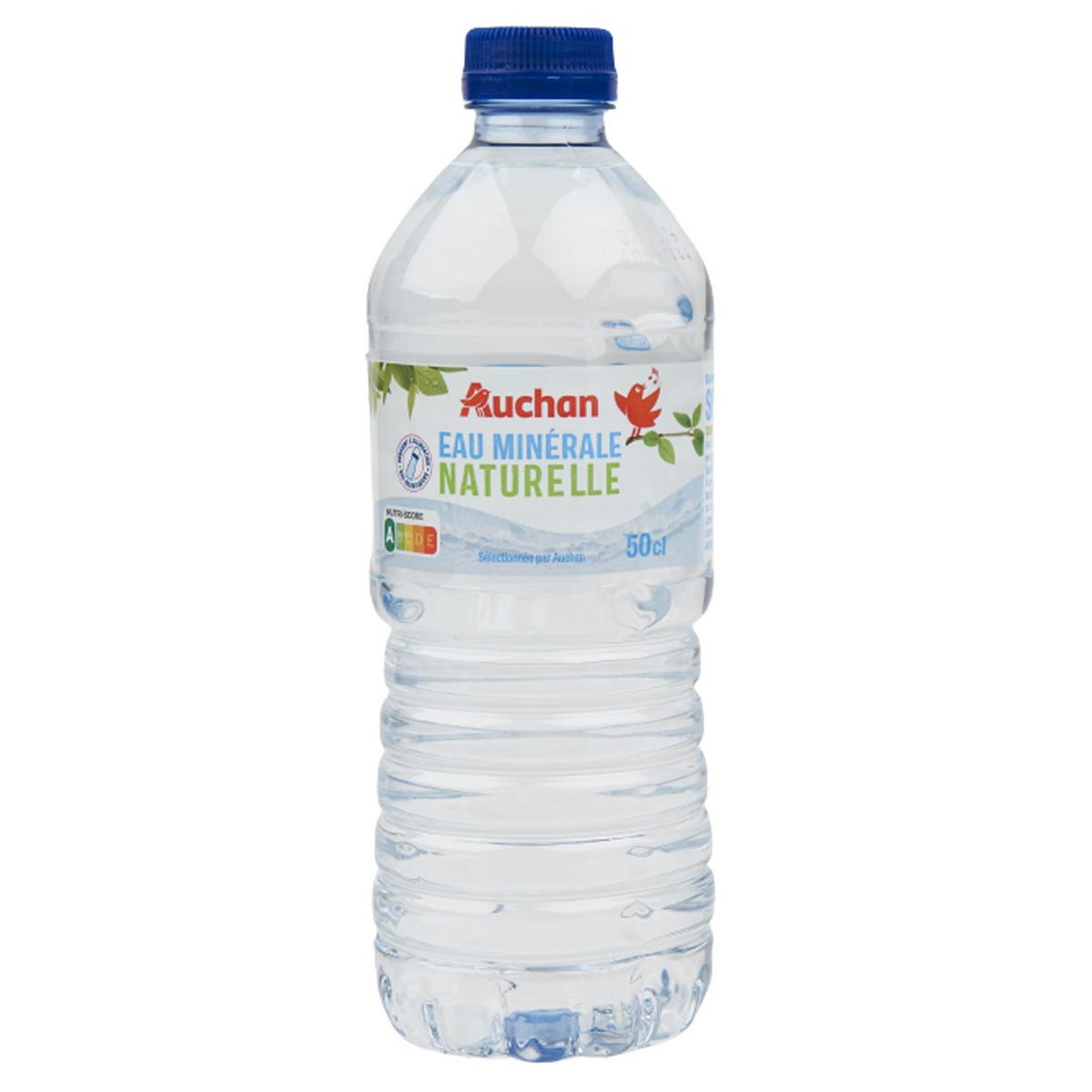AUCHAN Eau minérale naturelle sources variables 50cl