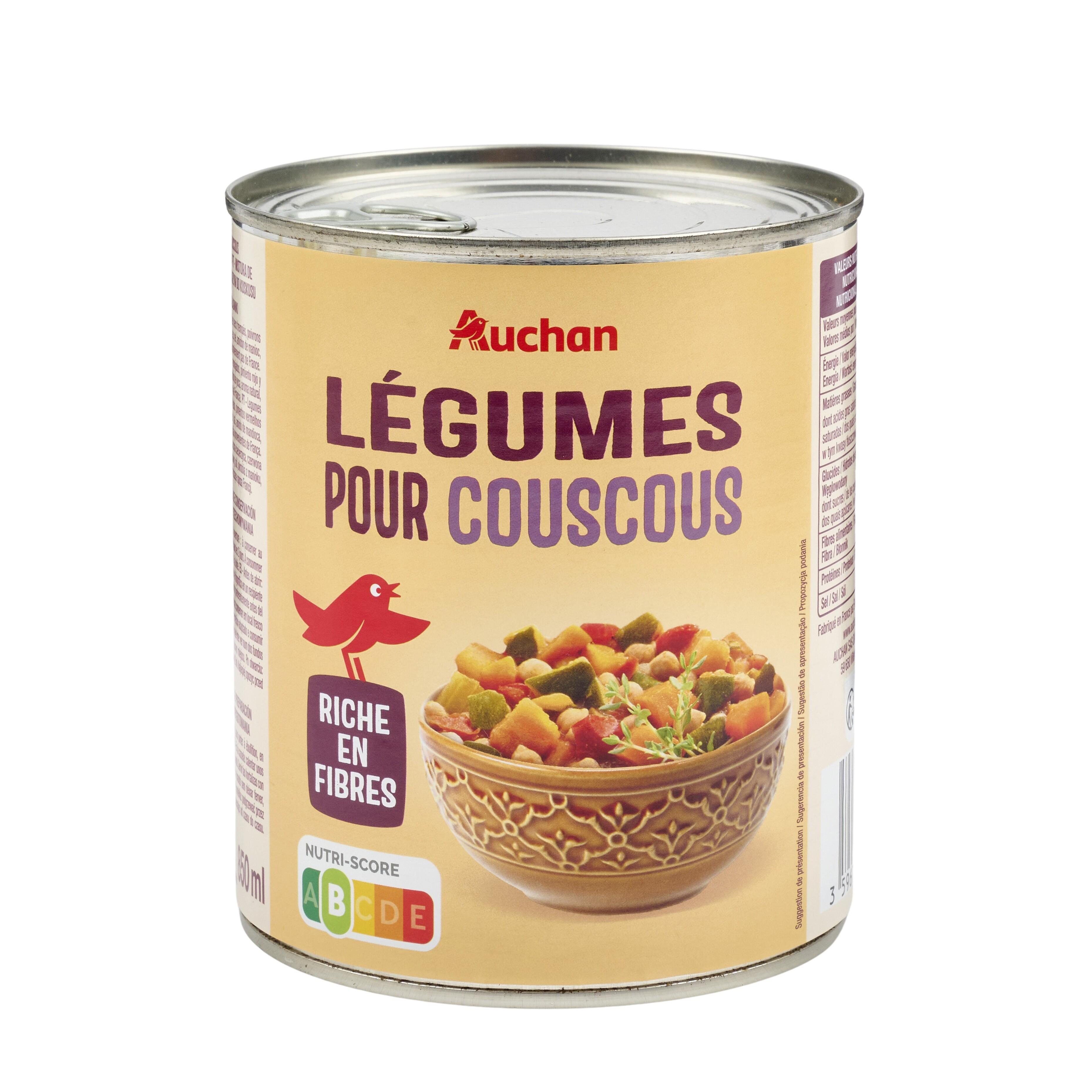 Voir la diapositive 4 : AUCHAN Légumes pour couscous 800g