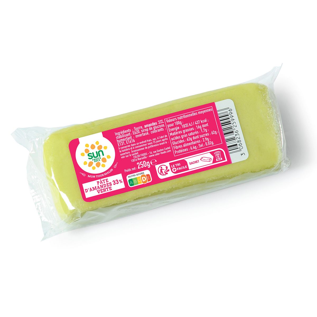 SUN Pâte d'amande verte 250g