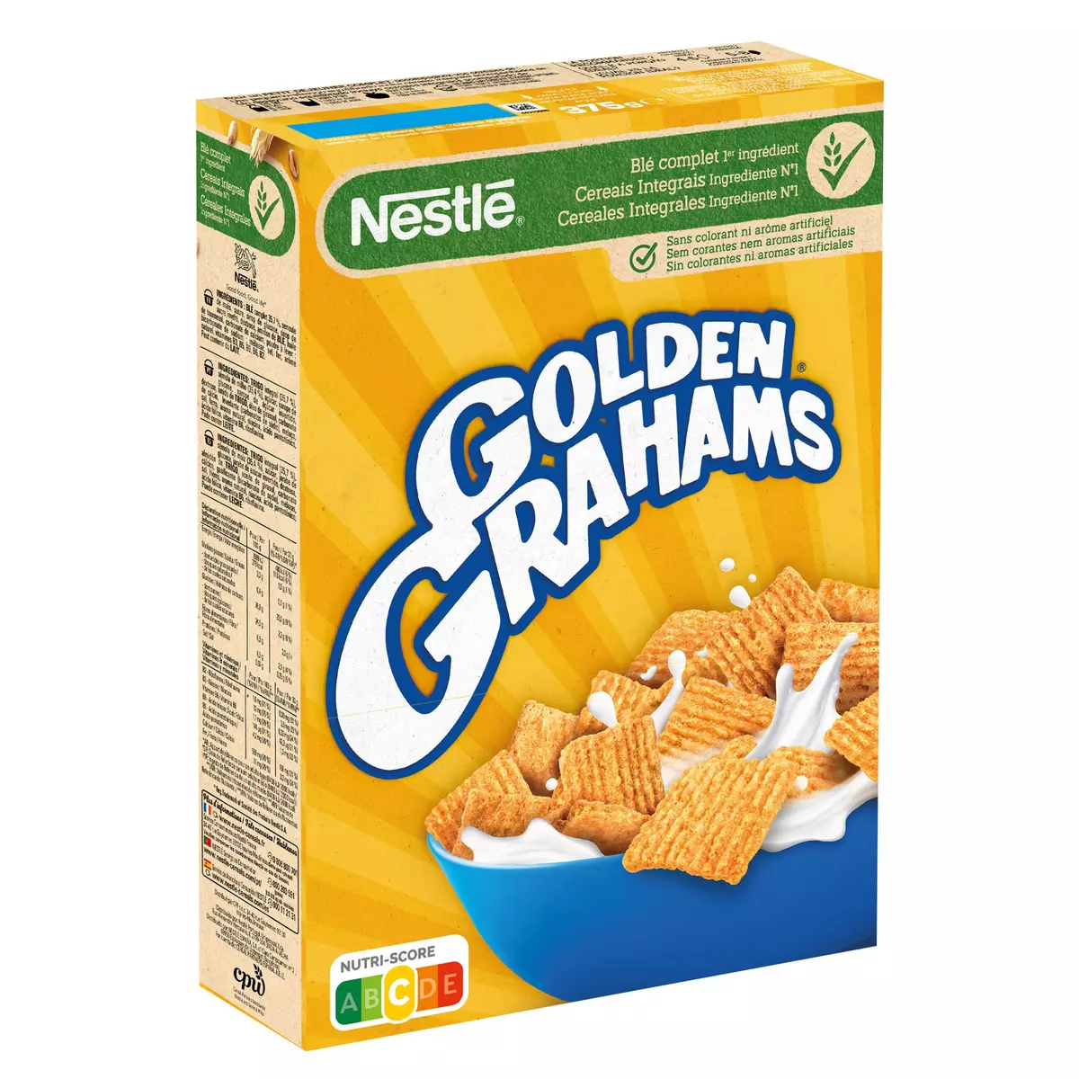 GOLDEN GRAHAMS Céréales pétales au goût de biscuit doré au four 375g