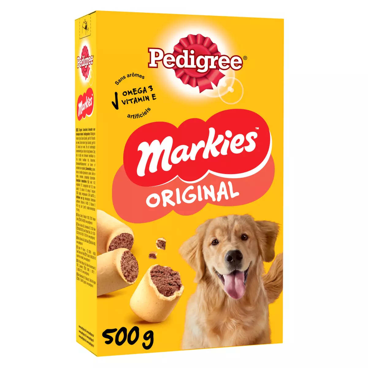 PEDIGREE Makies friandises biscuits fourrés aux viandes pour chien 500g