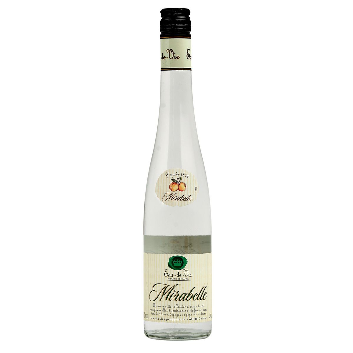 AUCHAN Eau de vie de mirabelle 40% 50cl