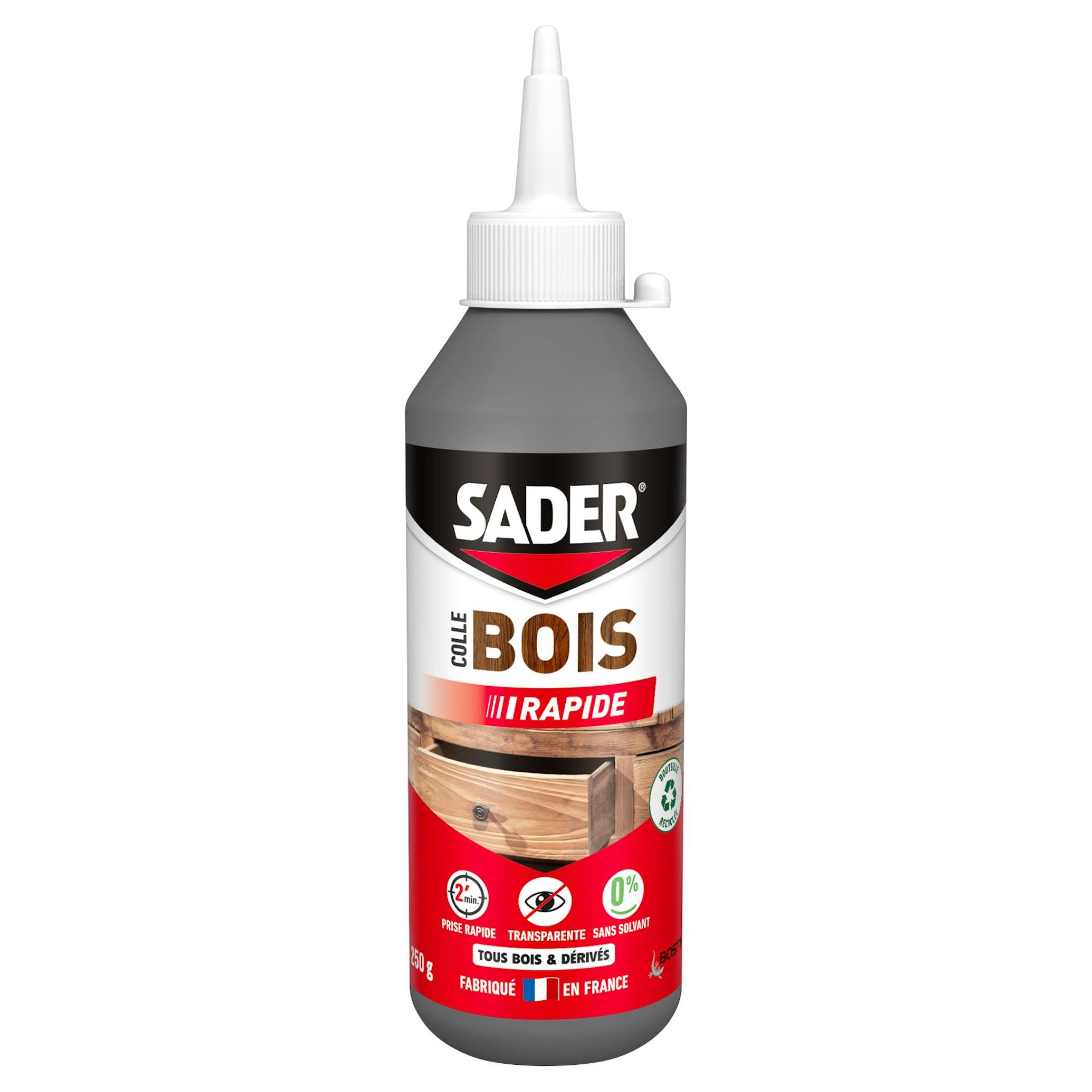 SADER Colle a bois rapide biberon 250 gr