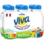 CANDIA Viva - Lait demi-écrémé UHT vitaminé  6x50cl