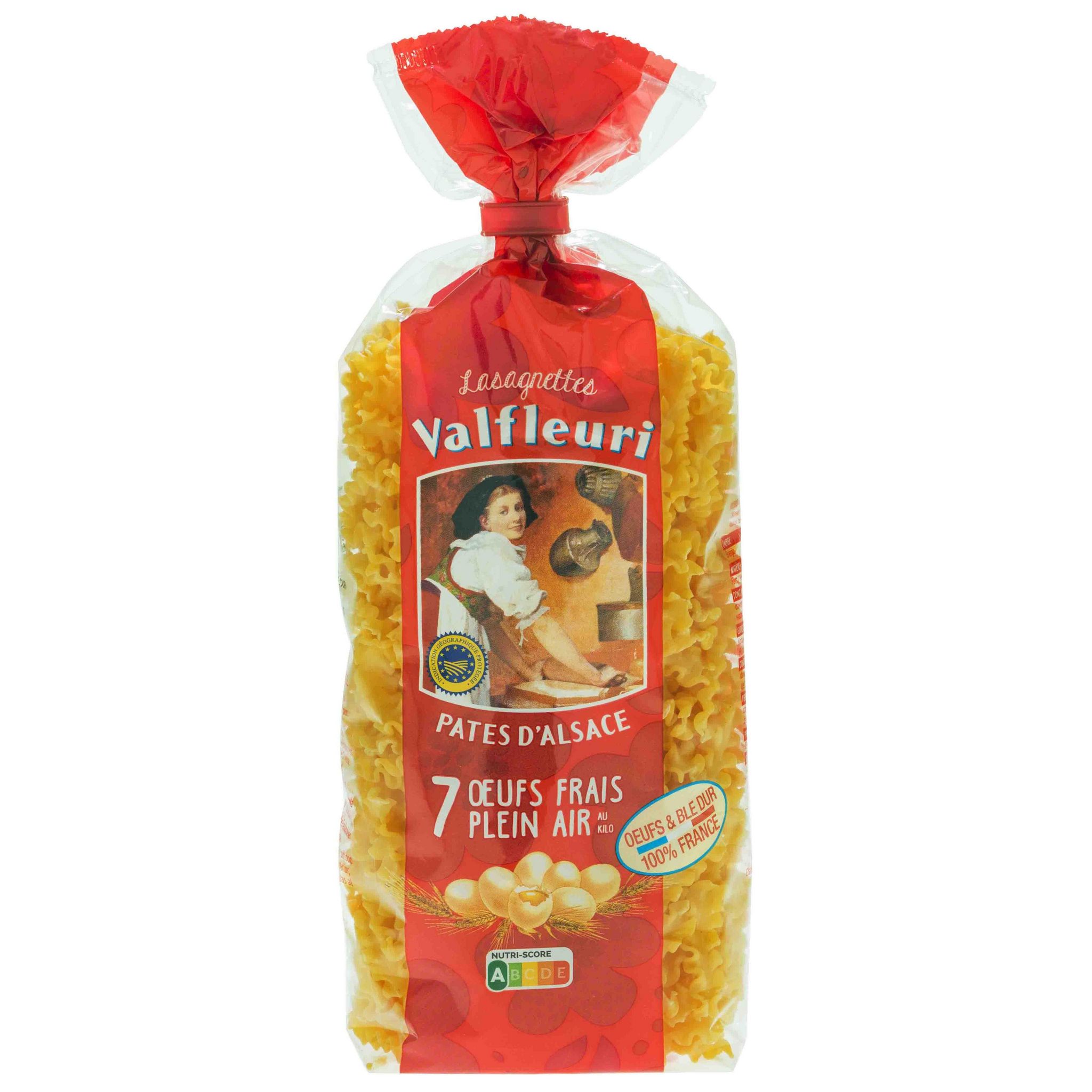 VALFLEURI Pâtes d'Alsace lasagnette 250g