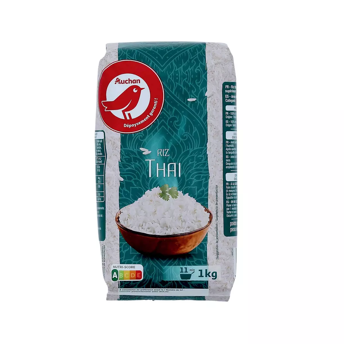 AUCHAN Riz thaï prêt en 11min 1kg