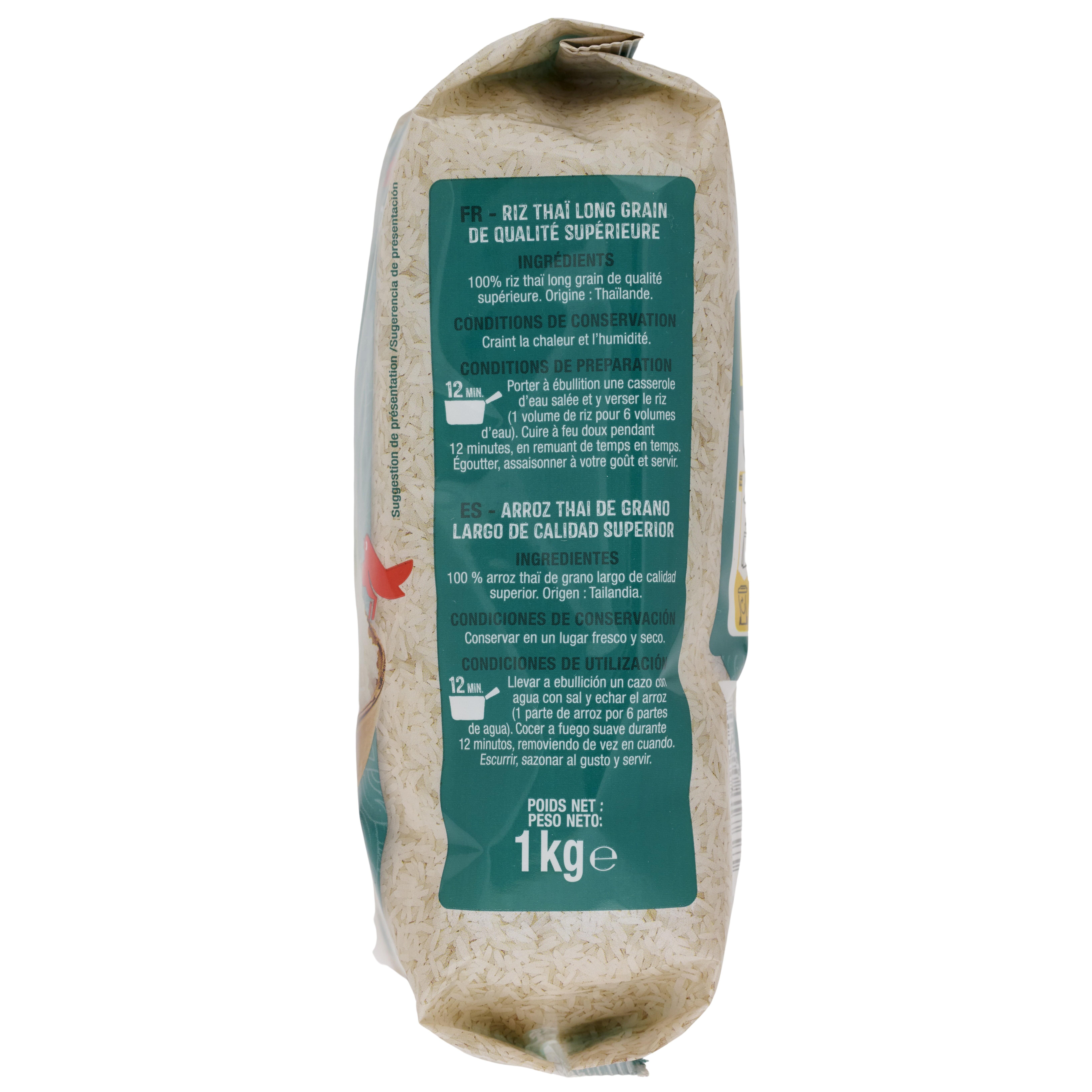 Voir la diapositive 3 : AUCHAN Riz thaï prêt en 11min 1kg