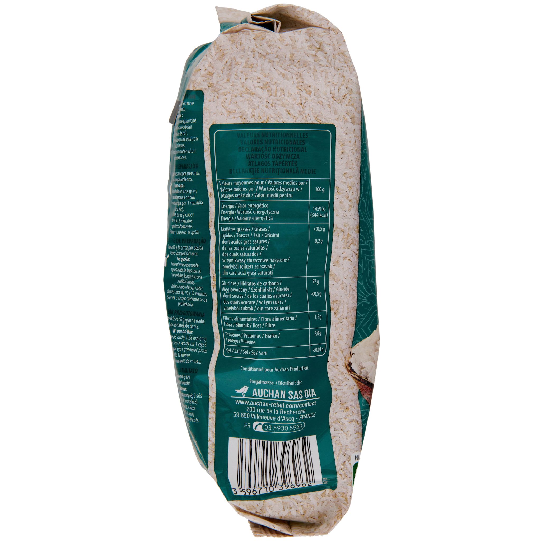 Voir la diapositive 3 : AUCHAN Riz thaï prêt en 11min 1kg