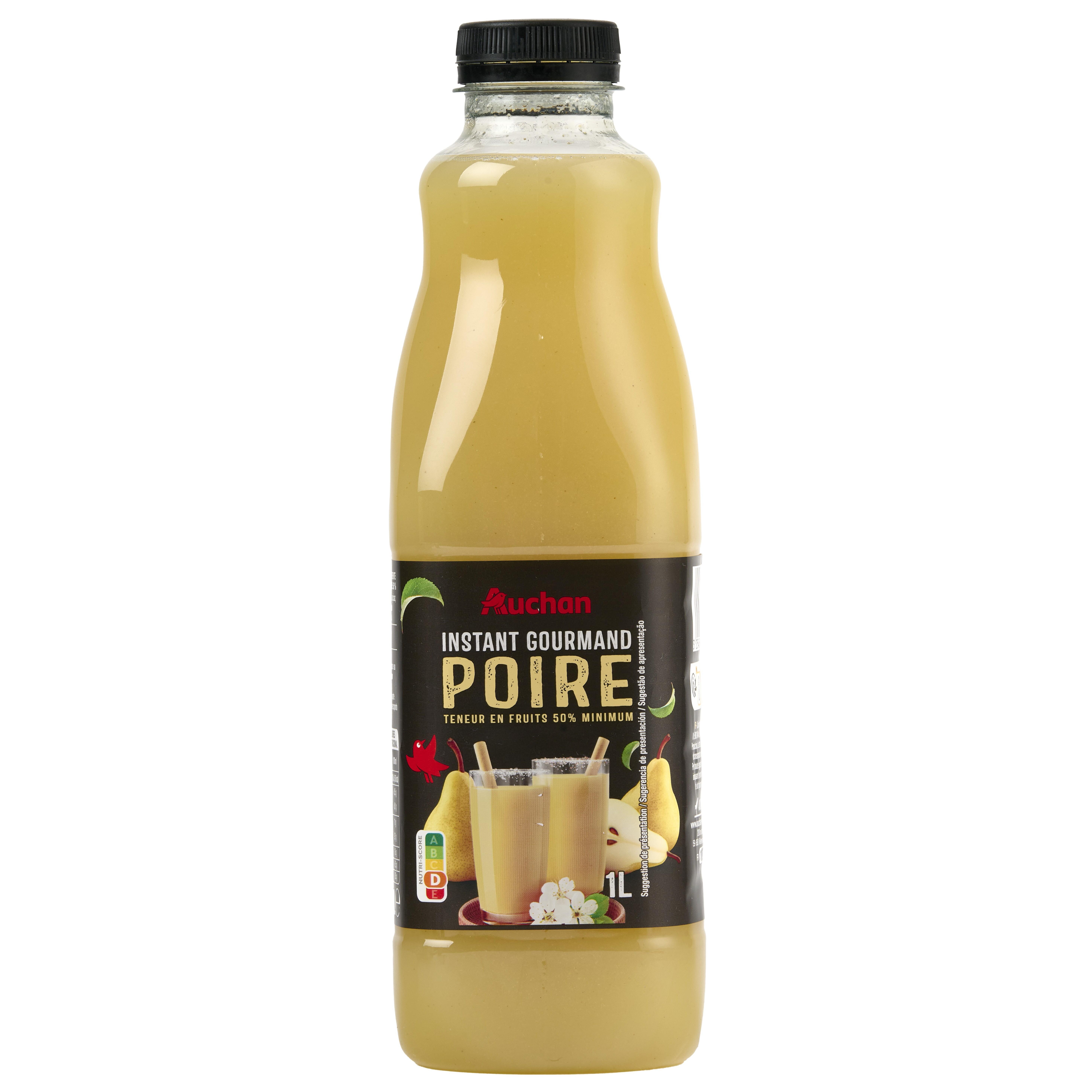Voir la diapositive 2 : AUCHAN Nectar Instant Gourmand poire 1l