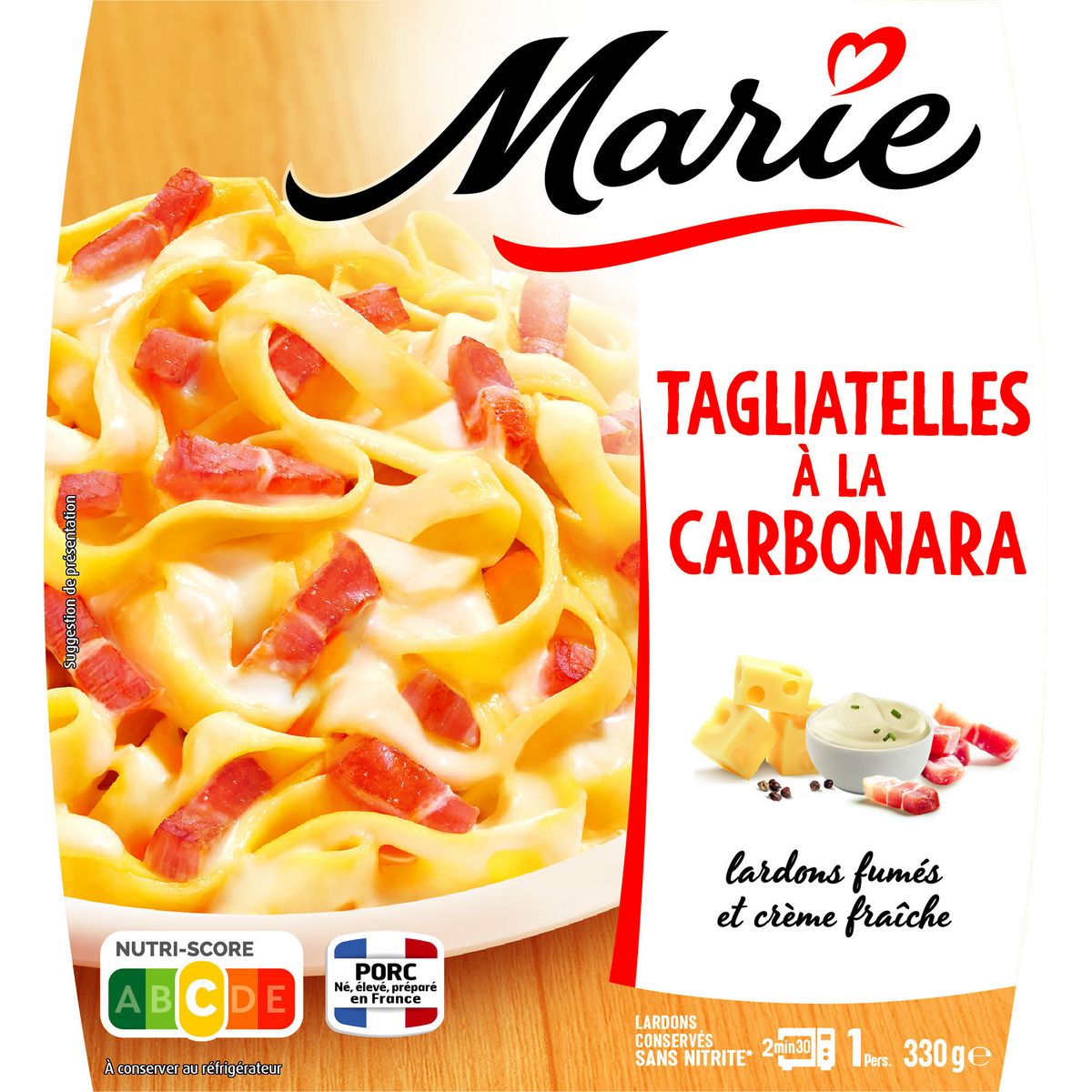 MARIE Tagliatelle à la carbonara 1 part 330g
