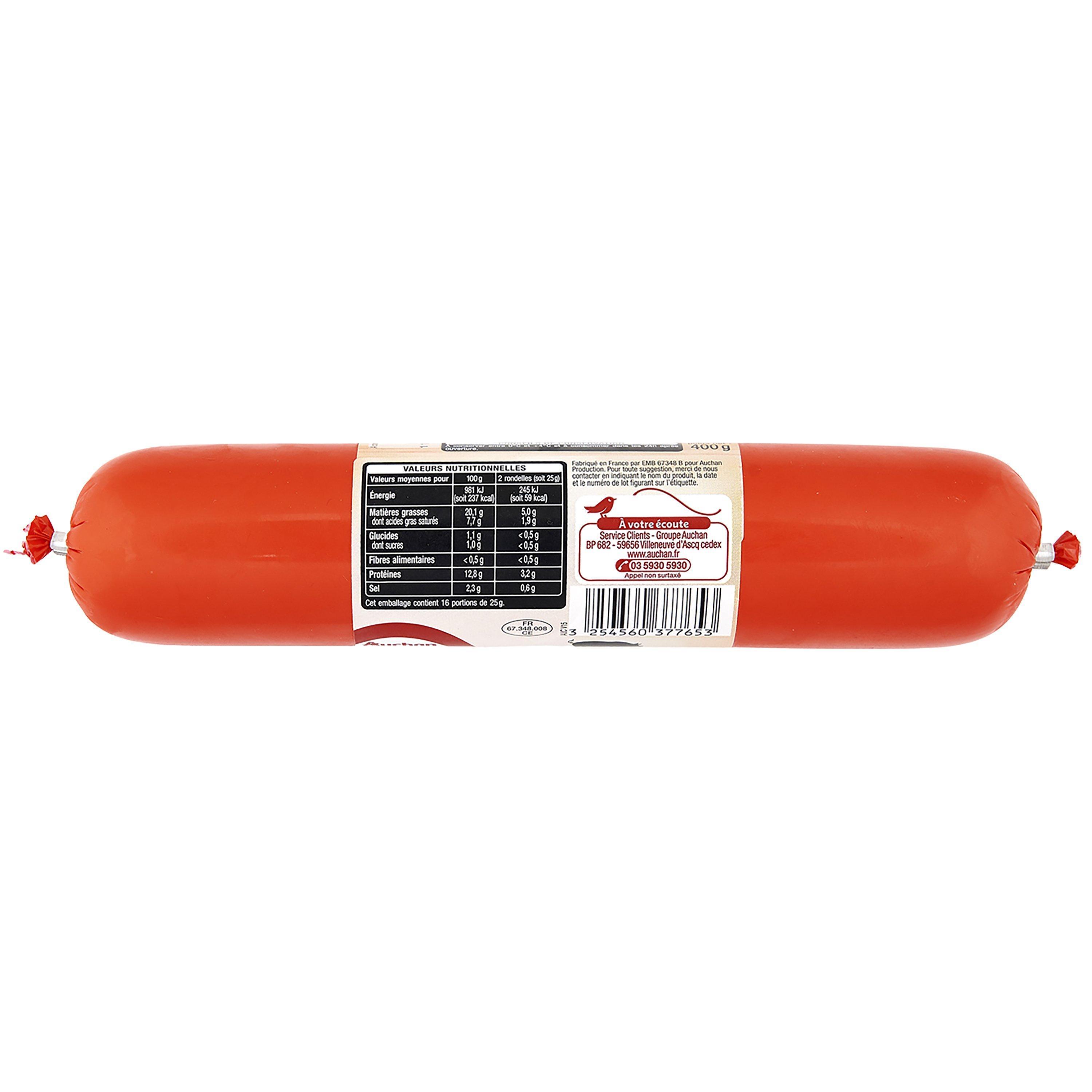 Voir la diapositive 3 : AUCHAN Cervelas 400g