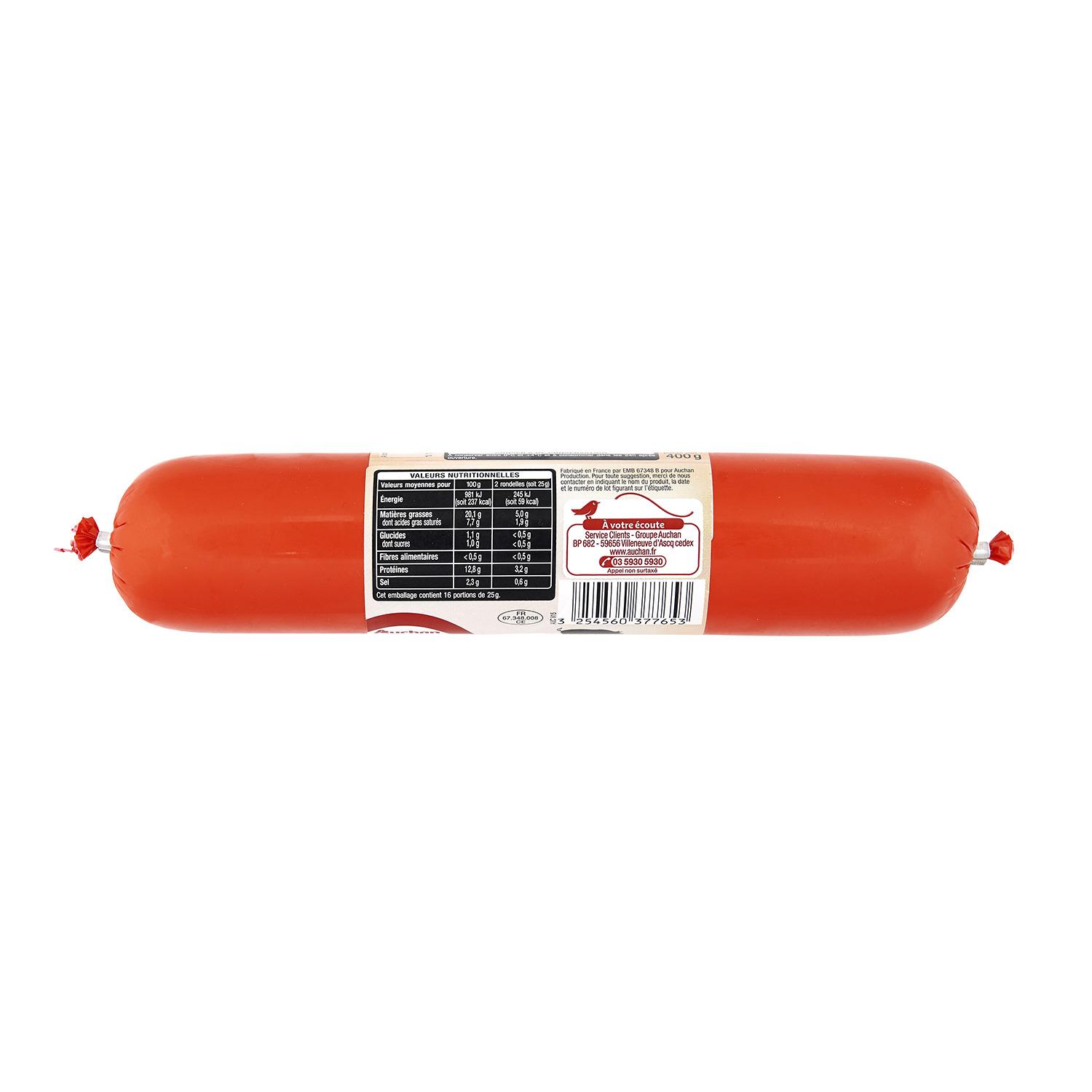 Voir la diapositive 5 : AUCHAN Cervelas 400g