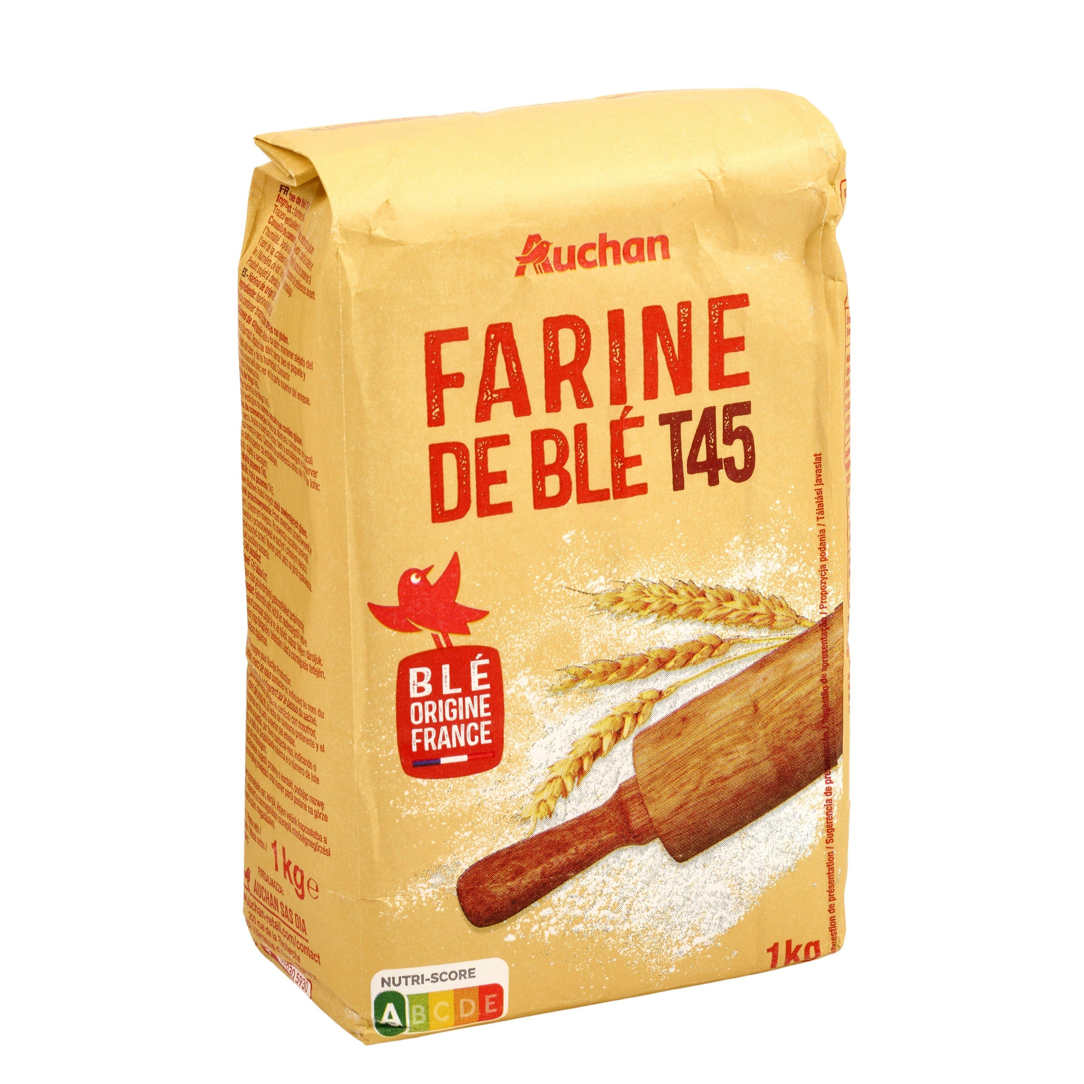 Voir la diapositive 4 : AUCHAN Farine de blé T45 1kg
