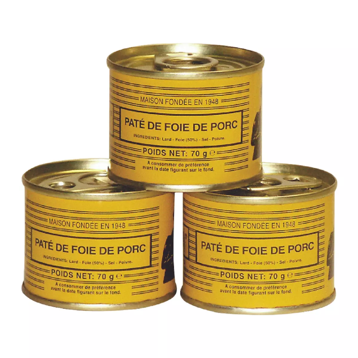 LOU GASCOUN Pâté de foie de porc 3x70g