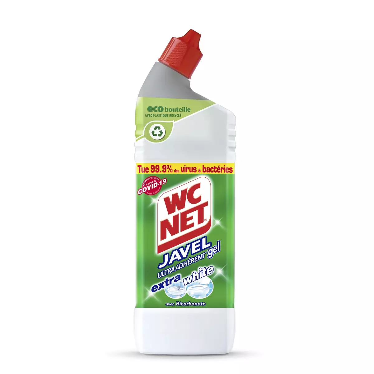 WC NET Gel entretien canalisations avec javel et bicarbonate 750ml