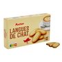 Voir la diapositive 2 : AUCHAN Langues de chat dégustation sachets fraîcheur 2x34 biscuits 2x100g