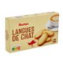 Voir la diapositive 3 : AUCHAN Langues de chat dégustation sachets fraîcheur 2x34 biscuits 2x100g
