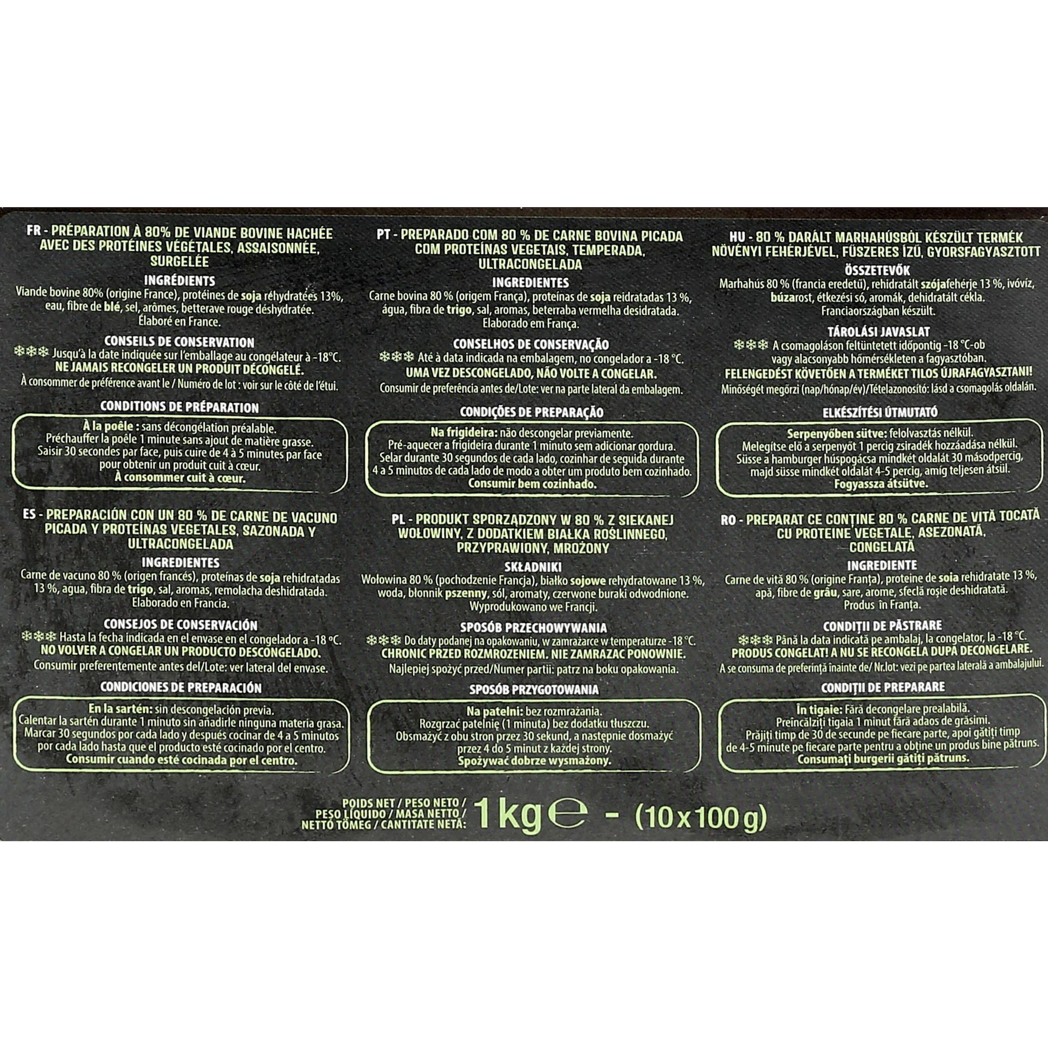 Voir la diapositive 3 : AUCHAN Hachés super moelleux 15% mg 10 pièces 1kg