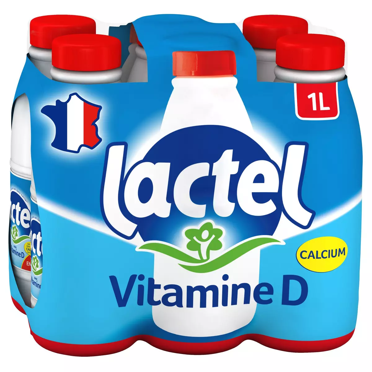 LACTEL  Lait entier enrichi en vitamine D UHT 6x1l