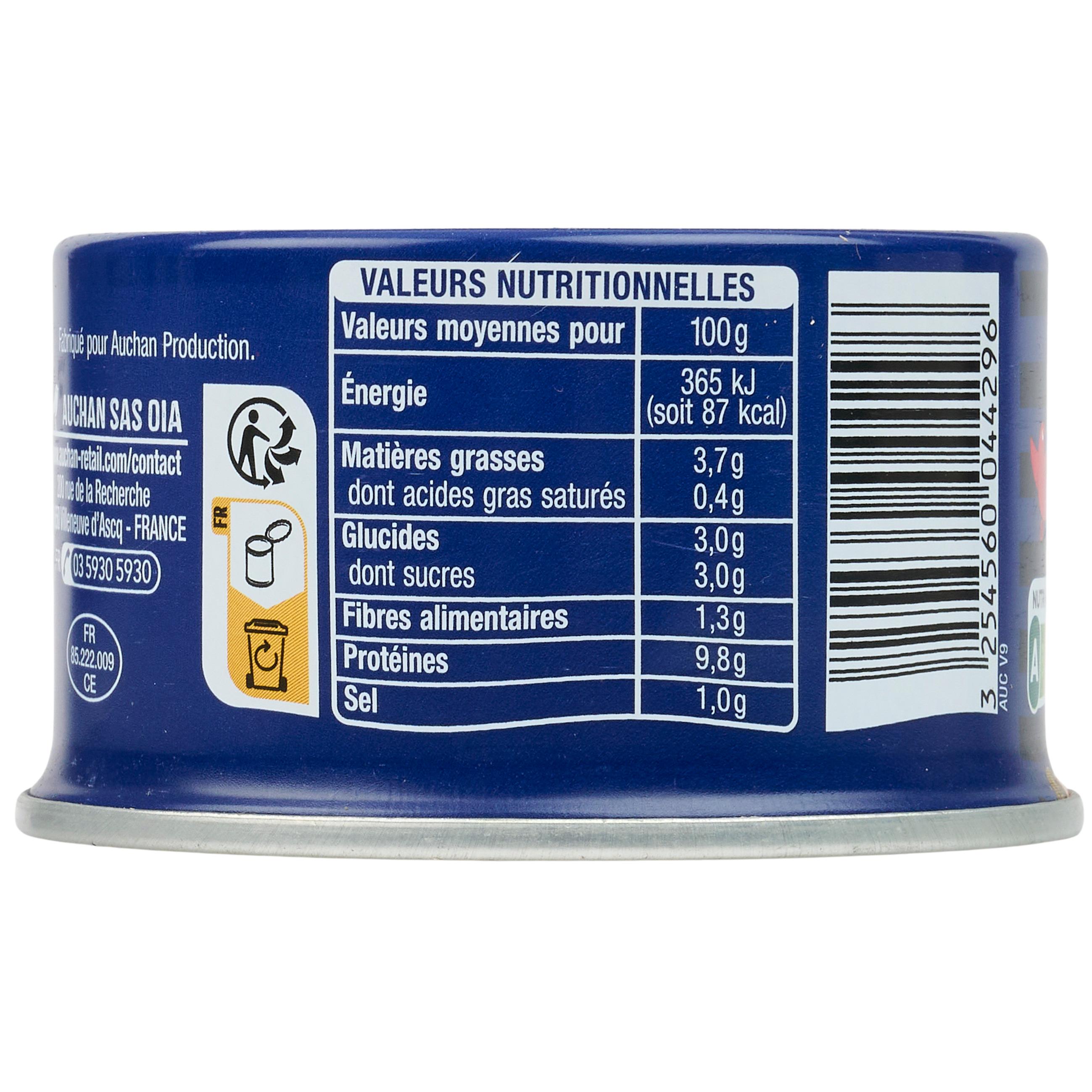 Voir la diapositive 4 : AUCHAN Thon à la catalane 135g