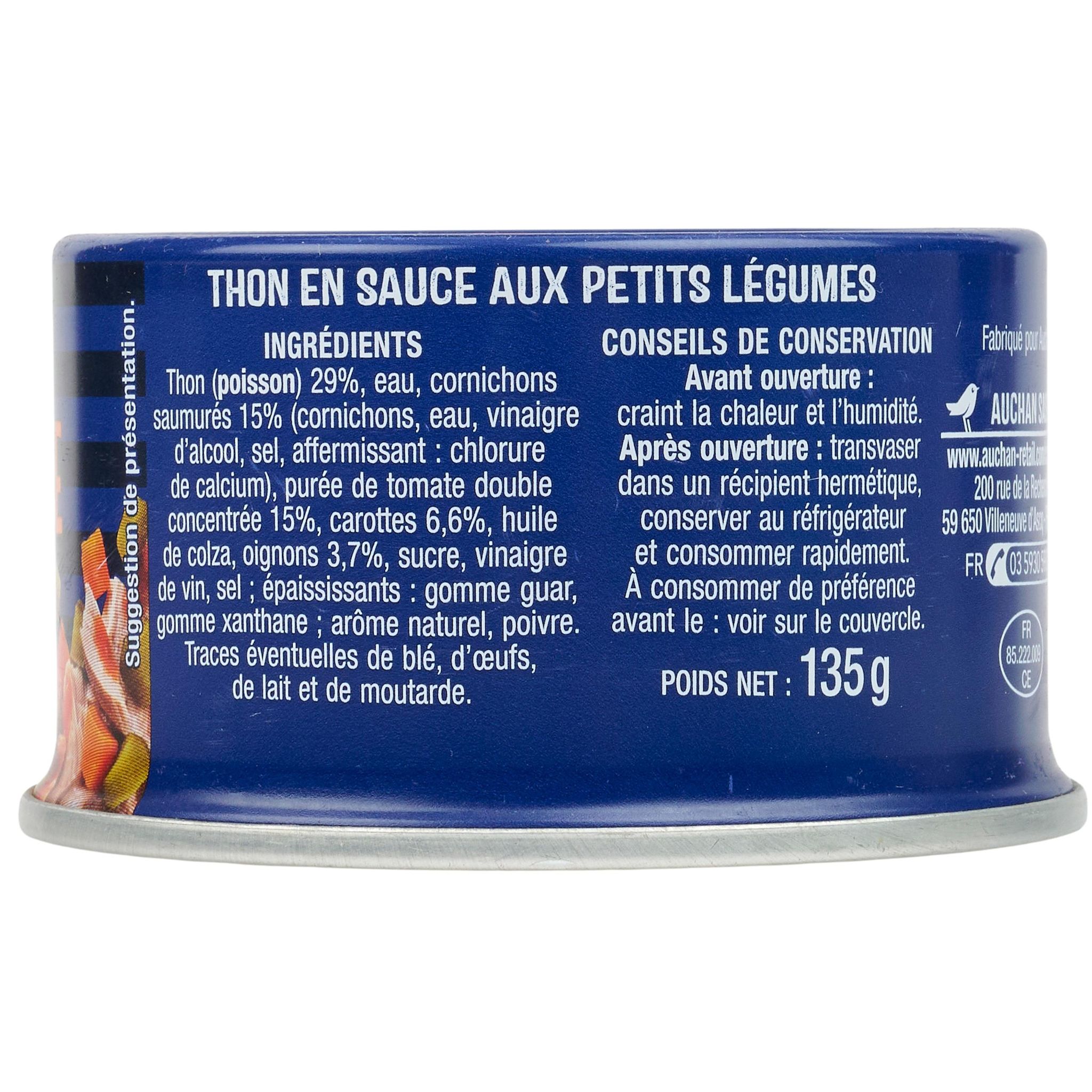 Voir la diapositive 4 : AUCHAN Thon à la catalane 135g