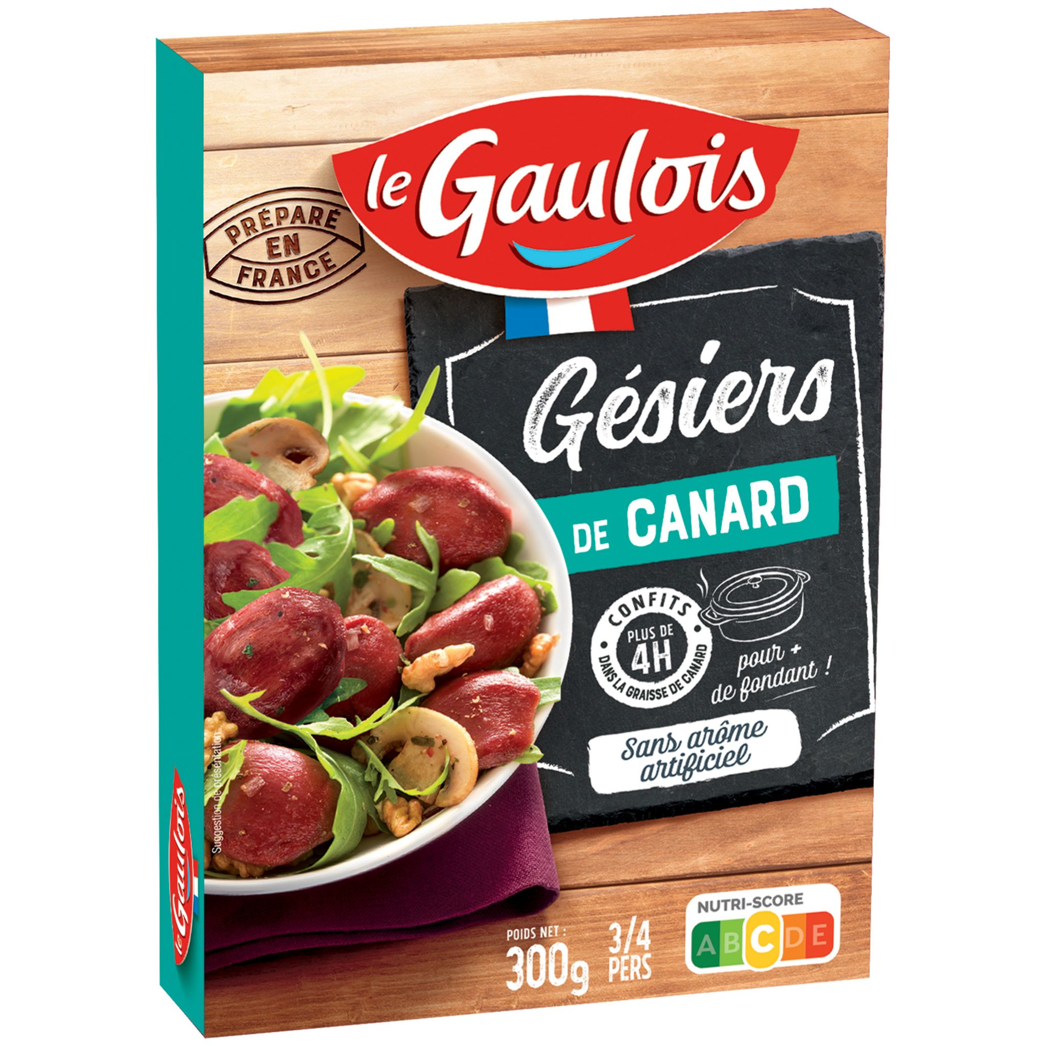 LE GAULOIS Confit gésier de canard 3 à 4 personnes 300g