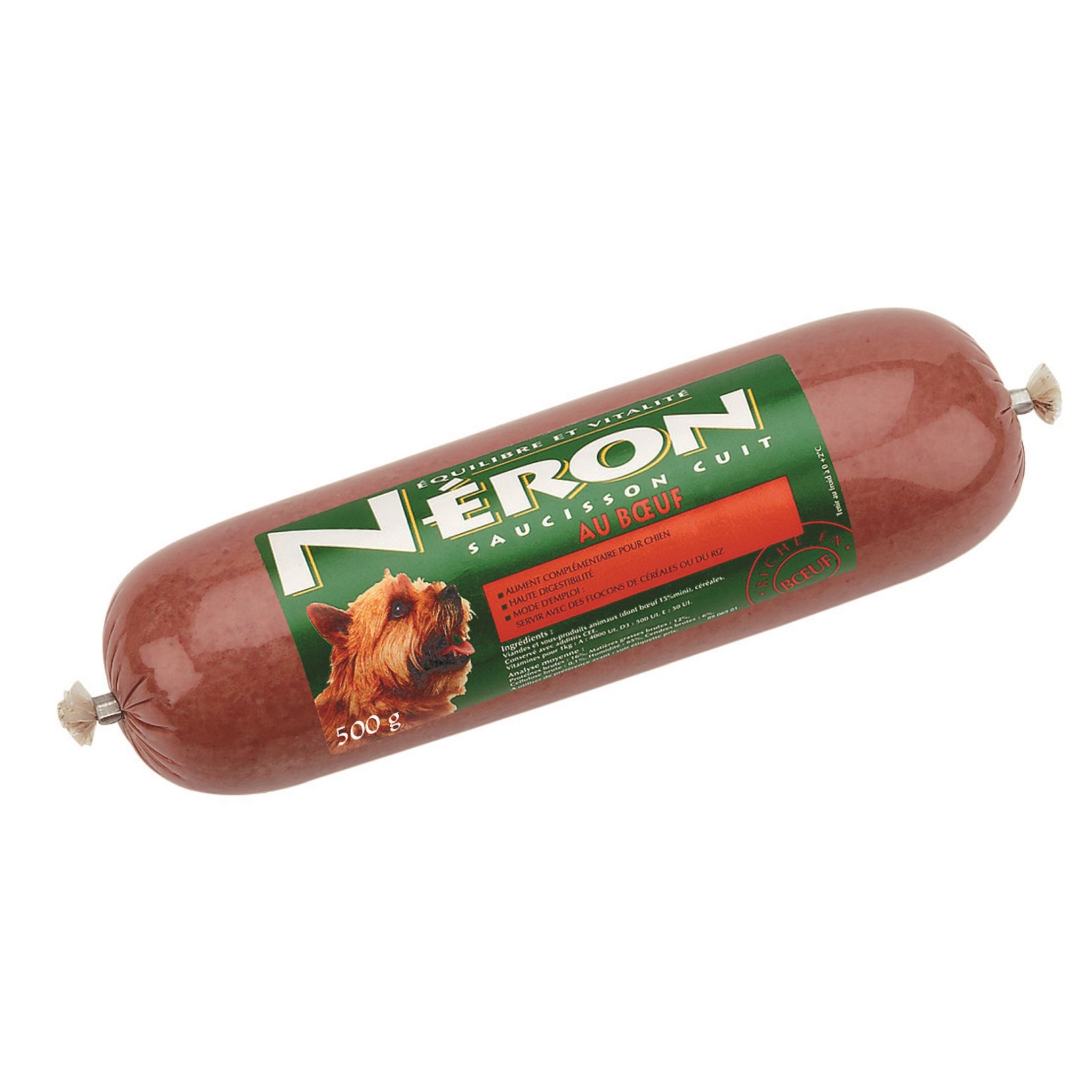 NERON Equilibre et vitalité Saucisson cuit au bœuf pour chien 500g