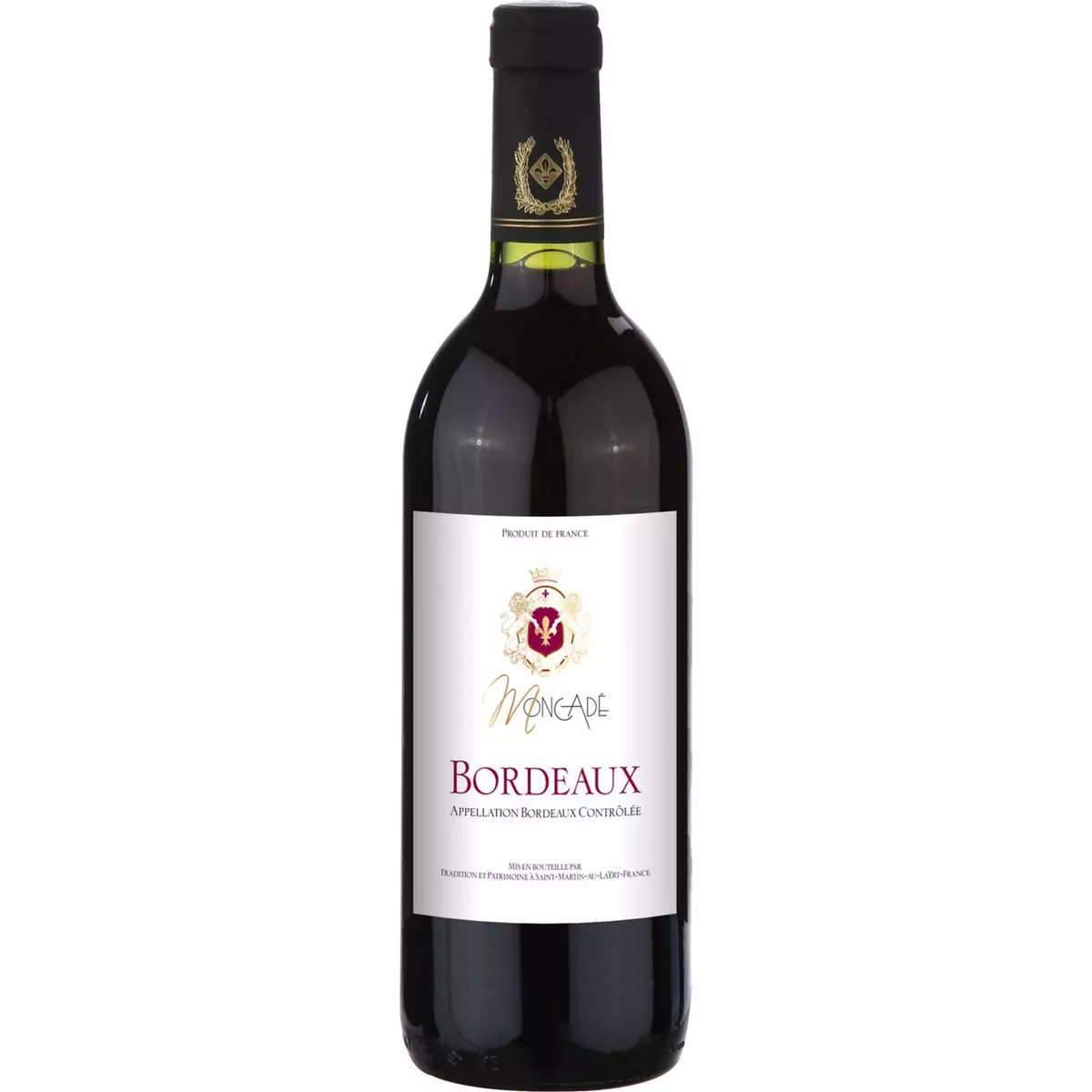 Vin rouge AOP Bordeaux Moncade 75cl